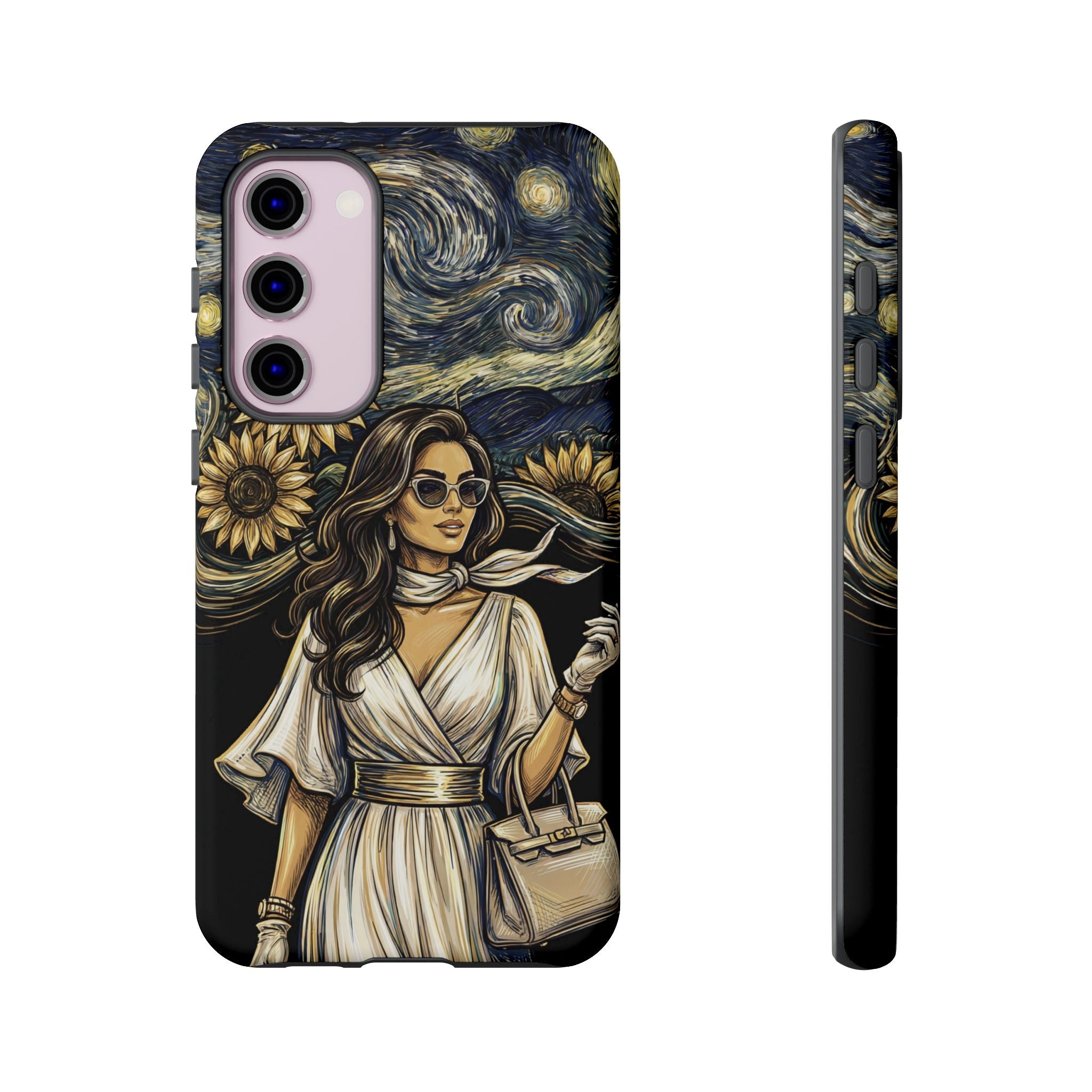 Van Gogh Night Sunflowers Samsung Galaxy Phone Case | Chic Woman Art
