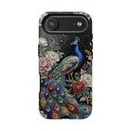 Peacock Moon Tough iPhone Case | Elegant Floral Phone Case