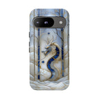 Dragon Stained Glass Google Pixel Case — Blue Winter Forest Protective Cover