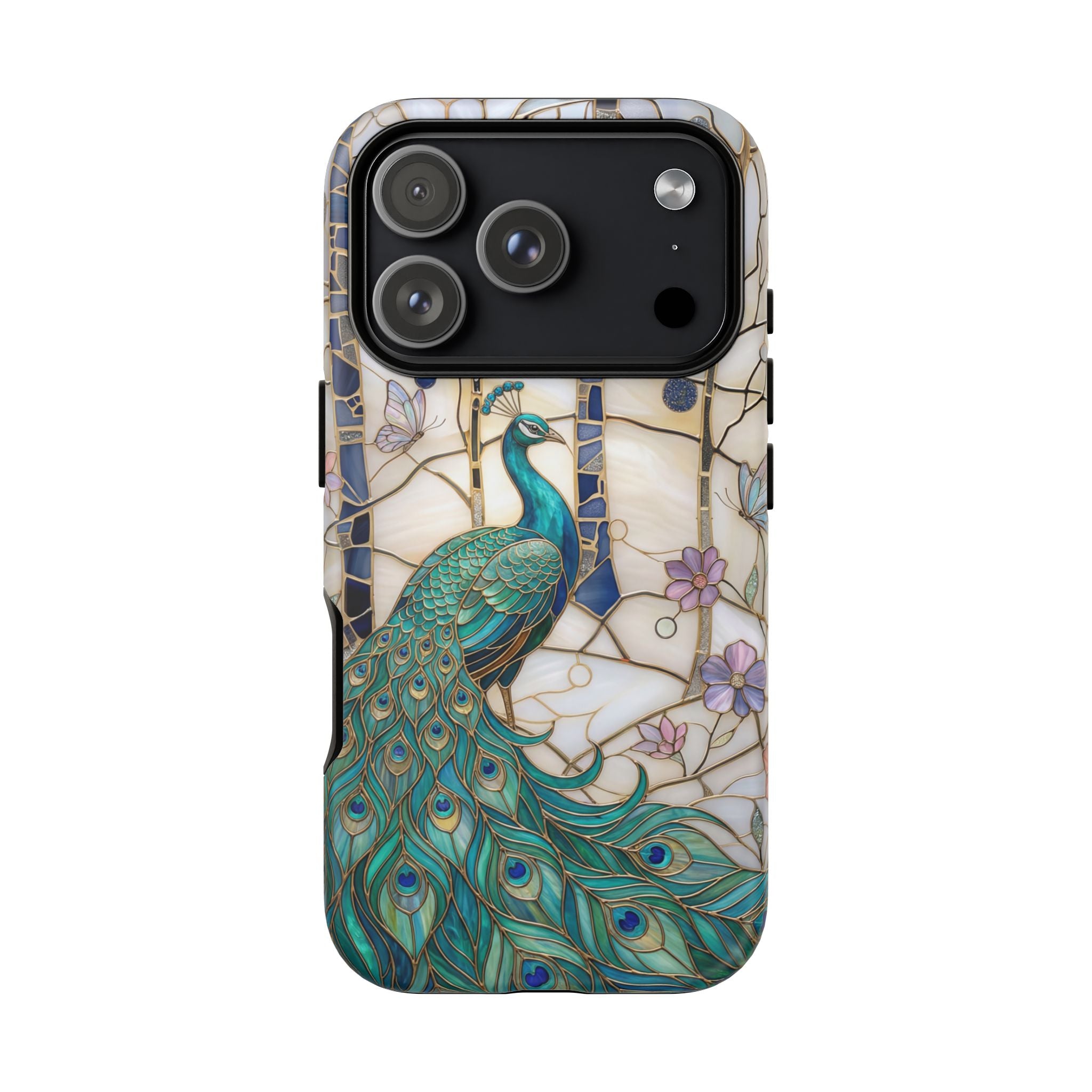 Peacock Stained Glass iPhone Case