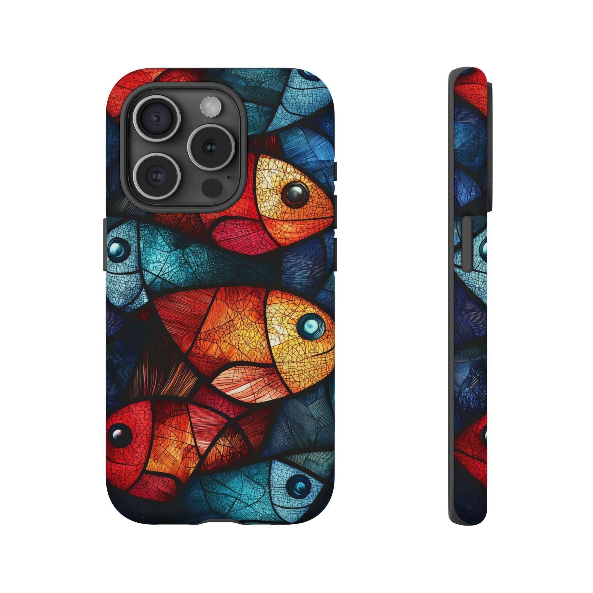 Fish Mosaic Tough iPhone Case — Colourful Artistic Fish Pattern