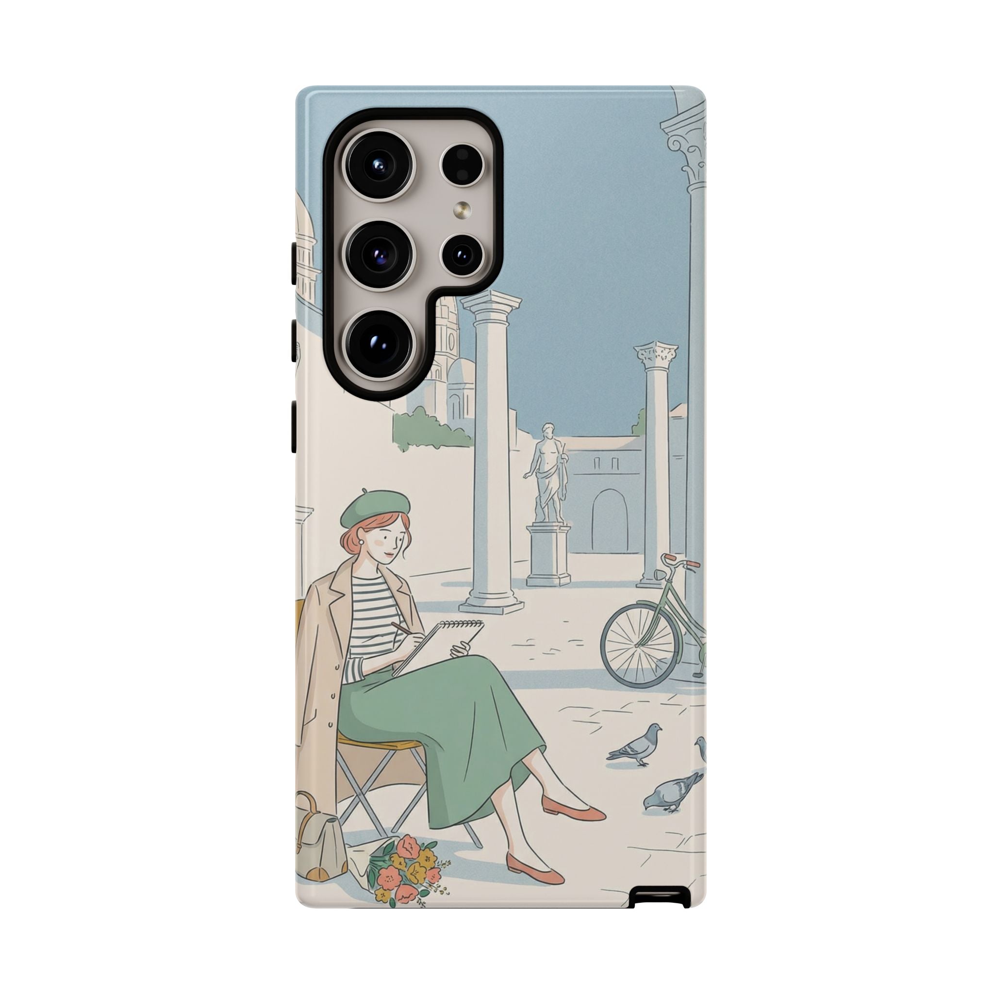 Florence Art Aesthetic Samsung Galaxy Phone Case | Renaissance Italy Travel Illustration