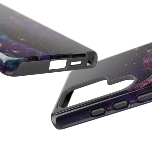 Black Cat Astrology Samsung Galaxy Phone Case | Zodiac Galaxy Phone Case
