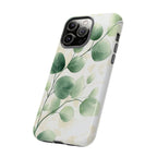 Botanical Eucalyptus Tough iPhone Case | Green Watercolour Leaf