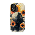 Custodia MagSafe per iPhone Sunflower Moon Art | Floreale Celeste