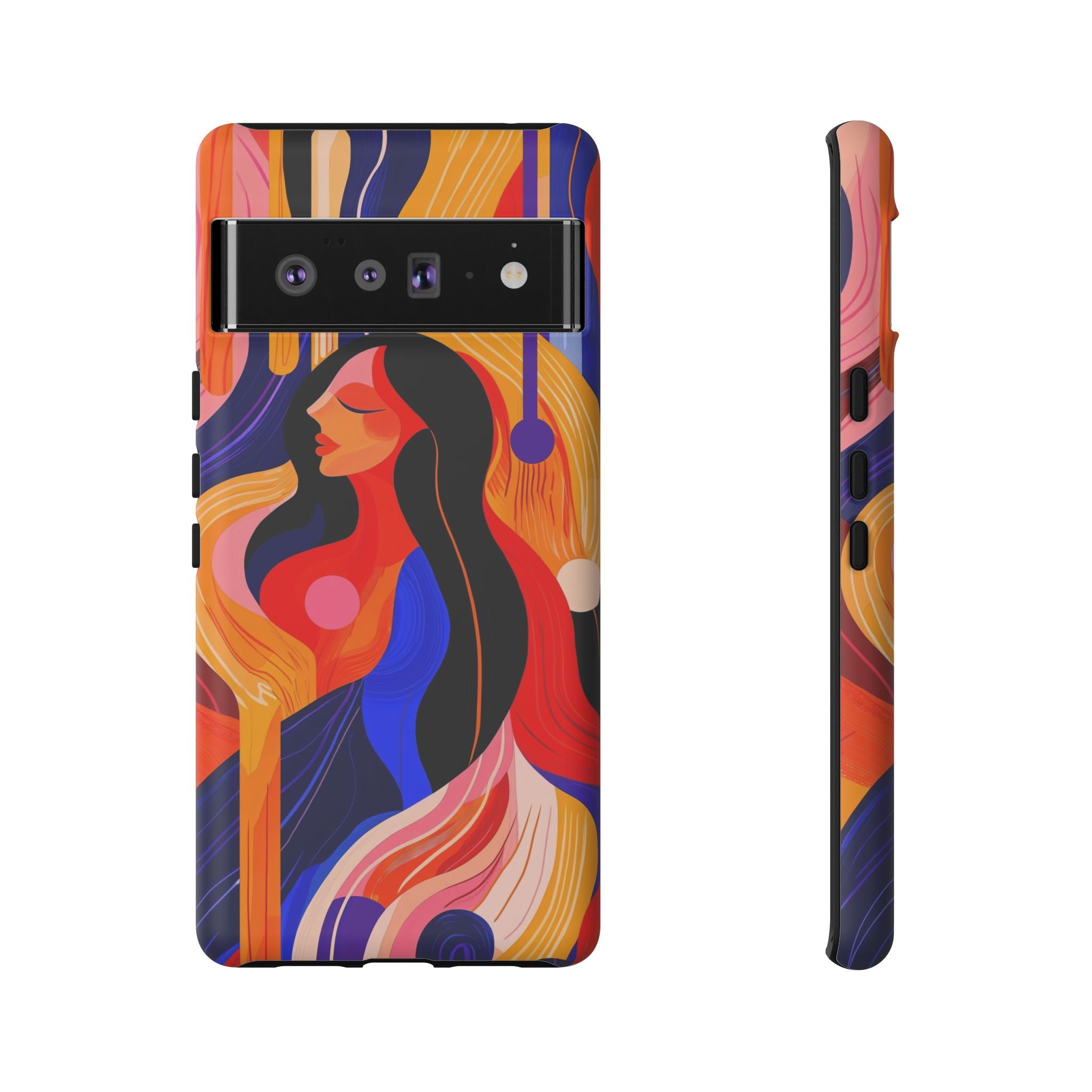 Abstract Colourful Woman Google Pixel Tough Case | Vibrant Artistic