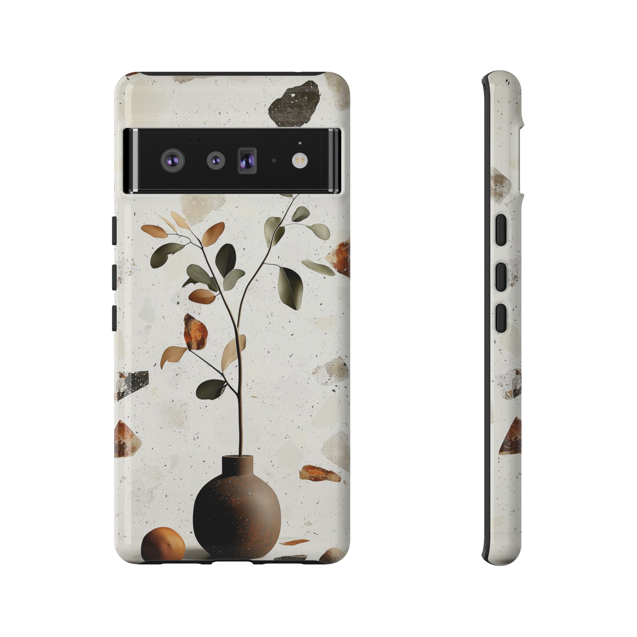 Floral Terrazzo Google Pixel Case | Minimal Vase Botanical