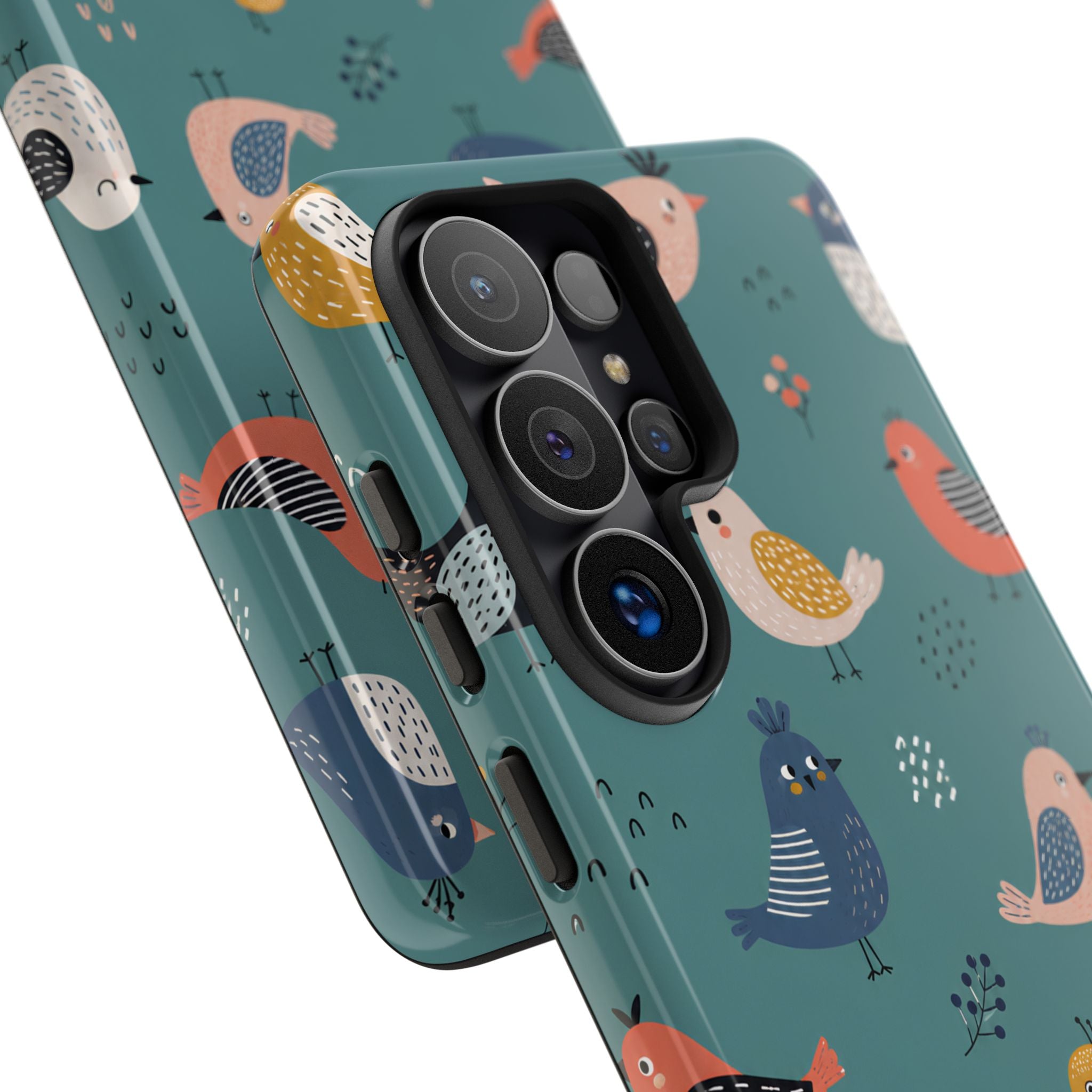 Colorful Bird Samsung Galaxy Phone Case | Cute Bird Pattern Cover