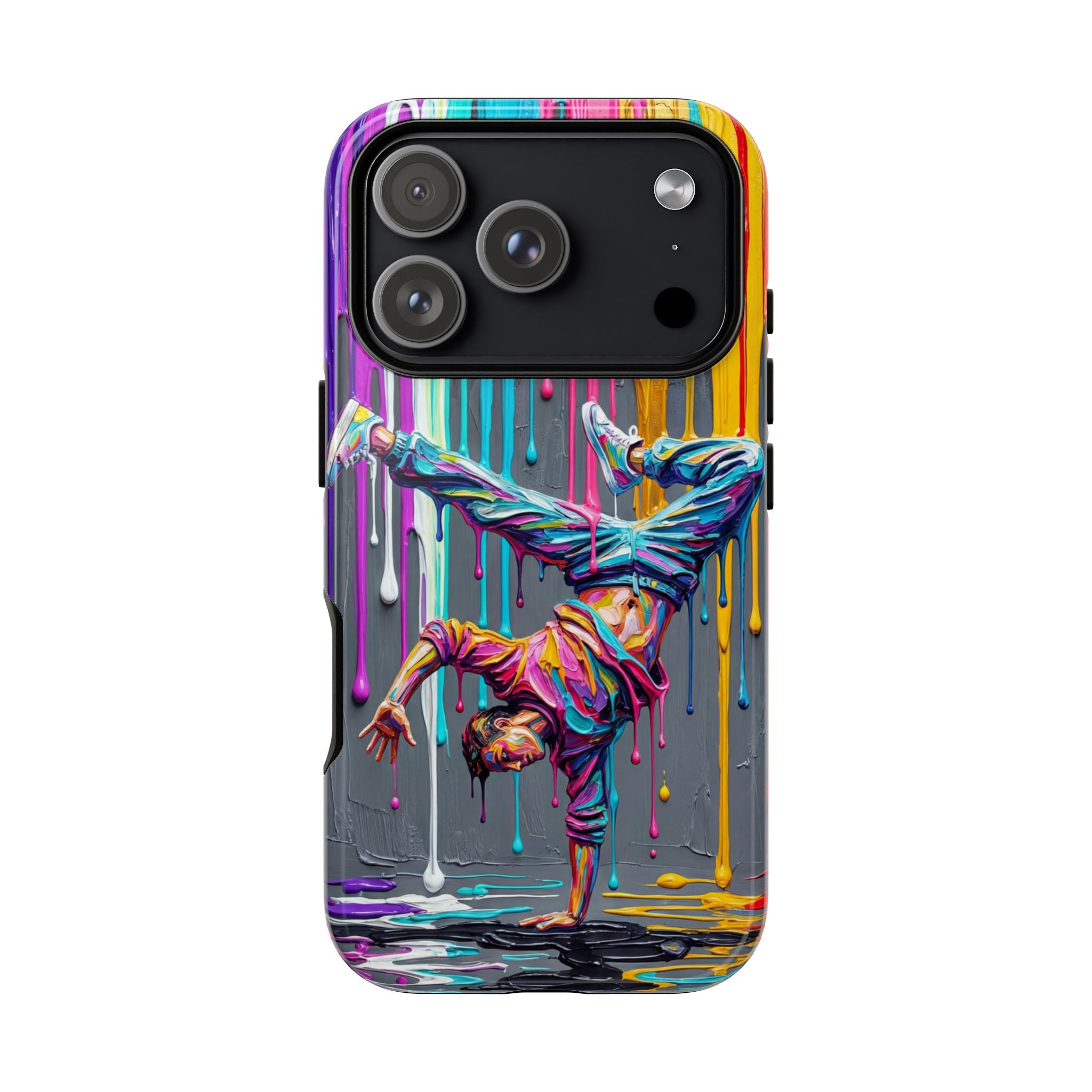 Colorful Breakdancer Graffiti Tough iPhone Case