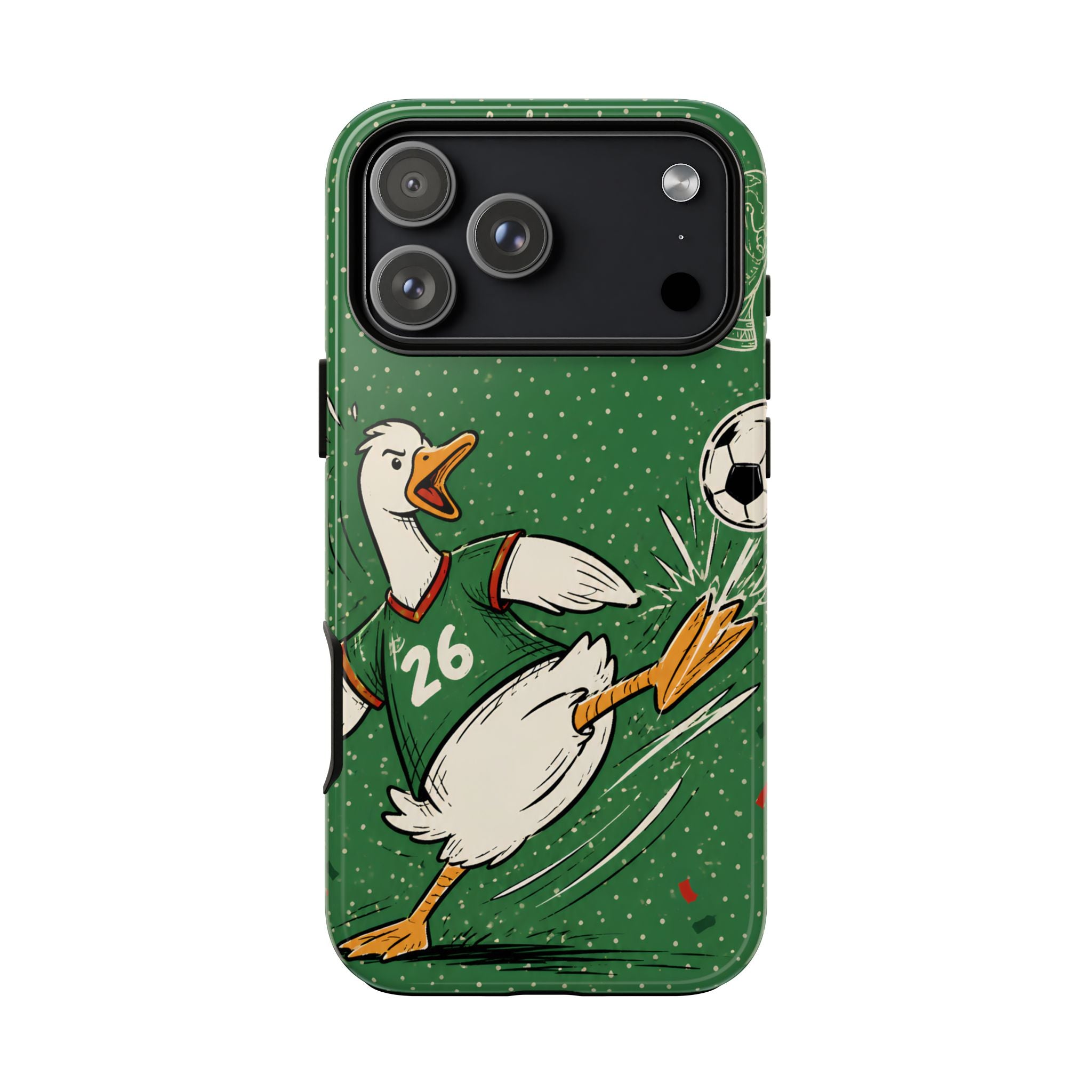 Soccer Duck iPhone Case | Funny Sports Mascot Cover