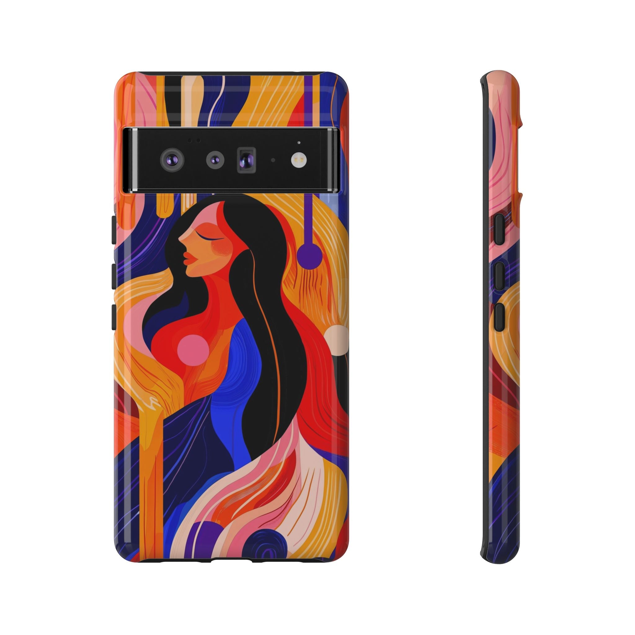 Abstract Colourful Woman Google Pixel Tough Case | Vibrant Artistic