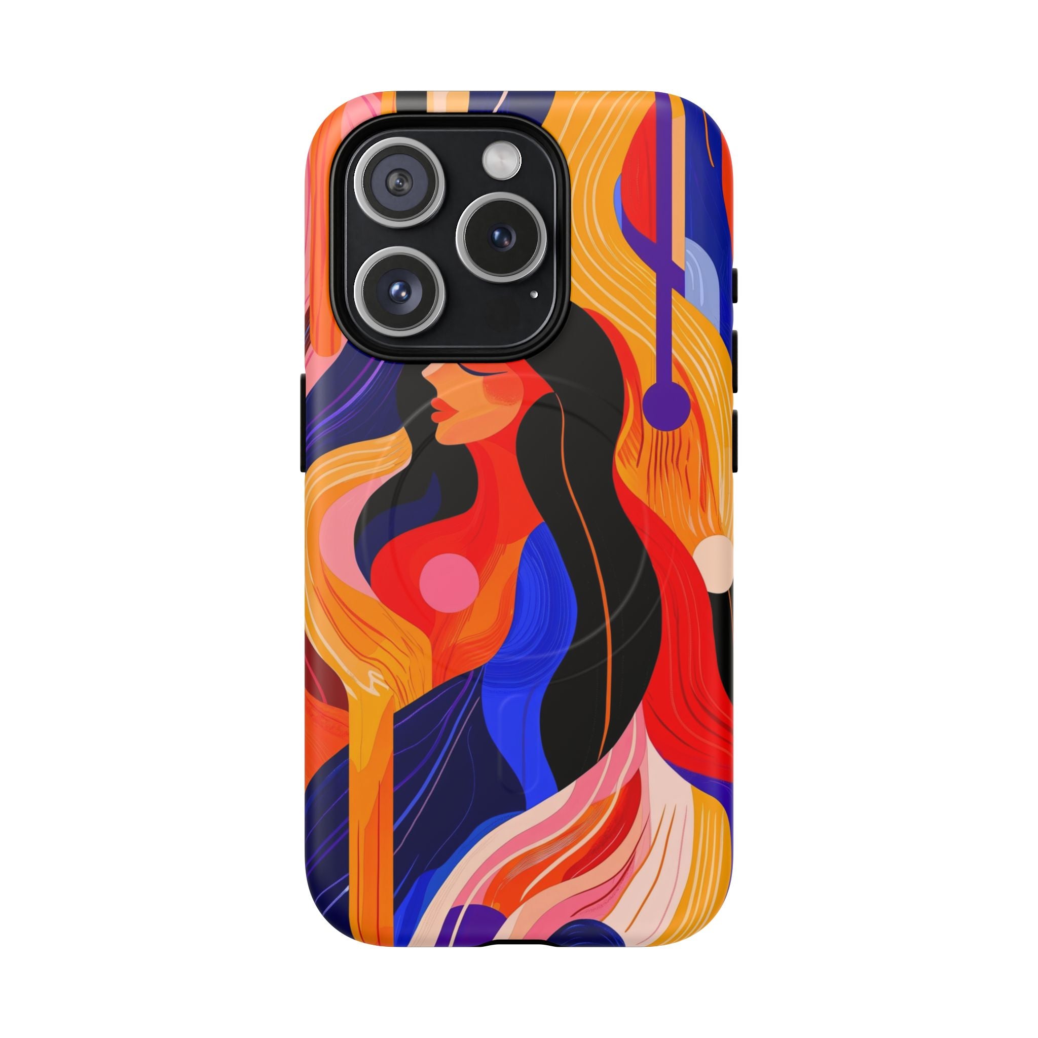 Abstract Colourful Woman MagSafe iPhone Tough Case | Vibrant Artistic