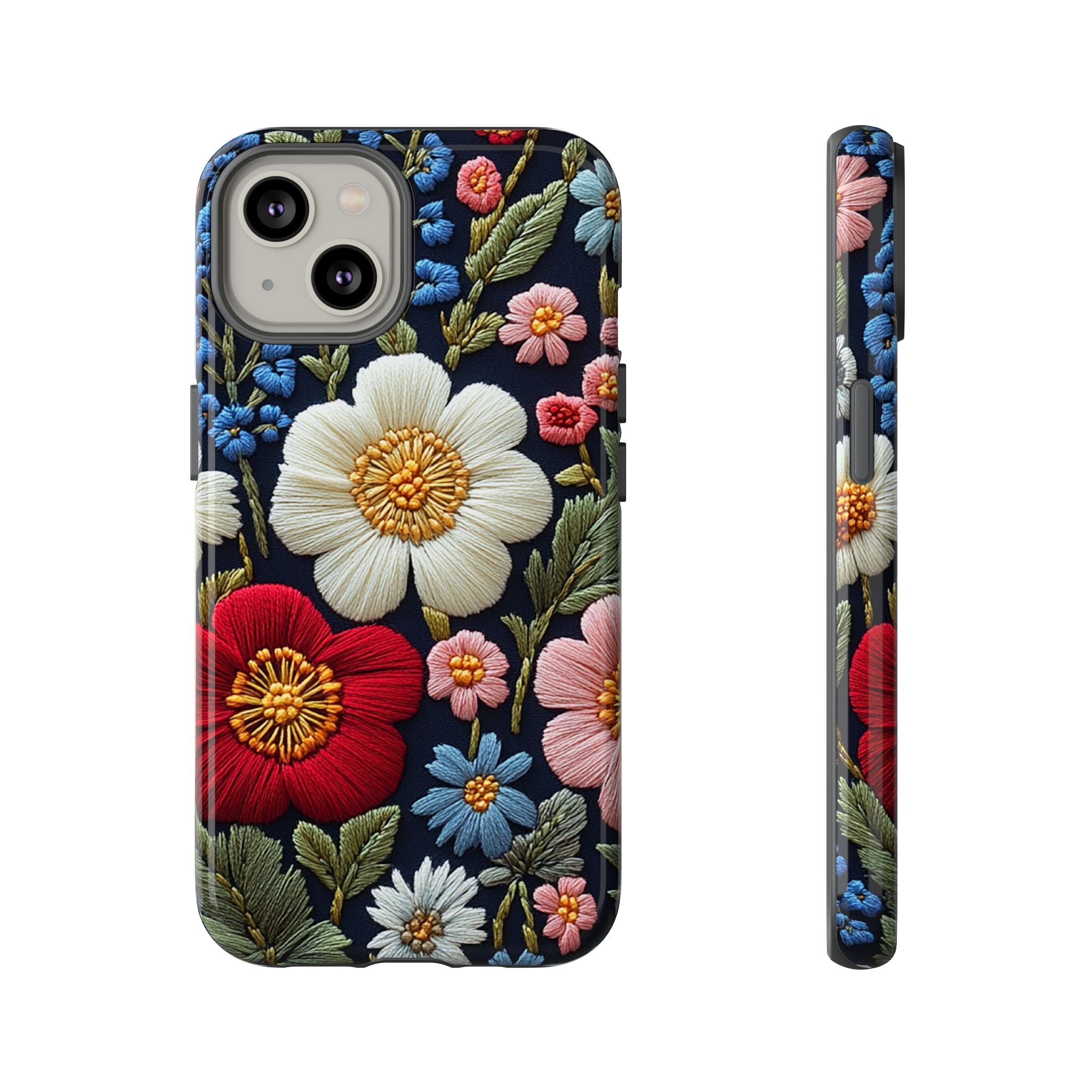 Floral Embroidered Garden iPhone Case