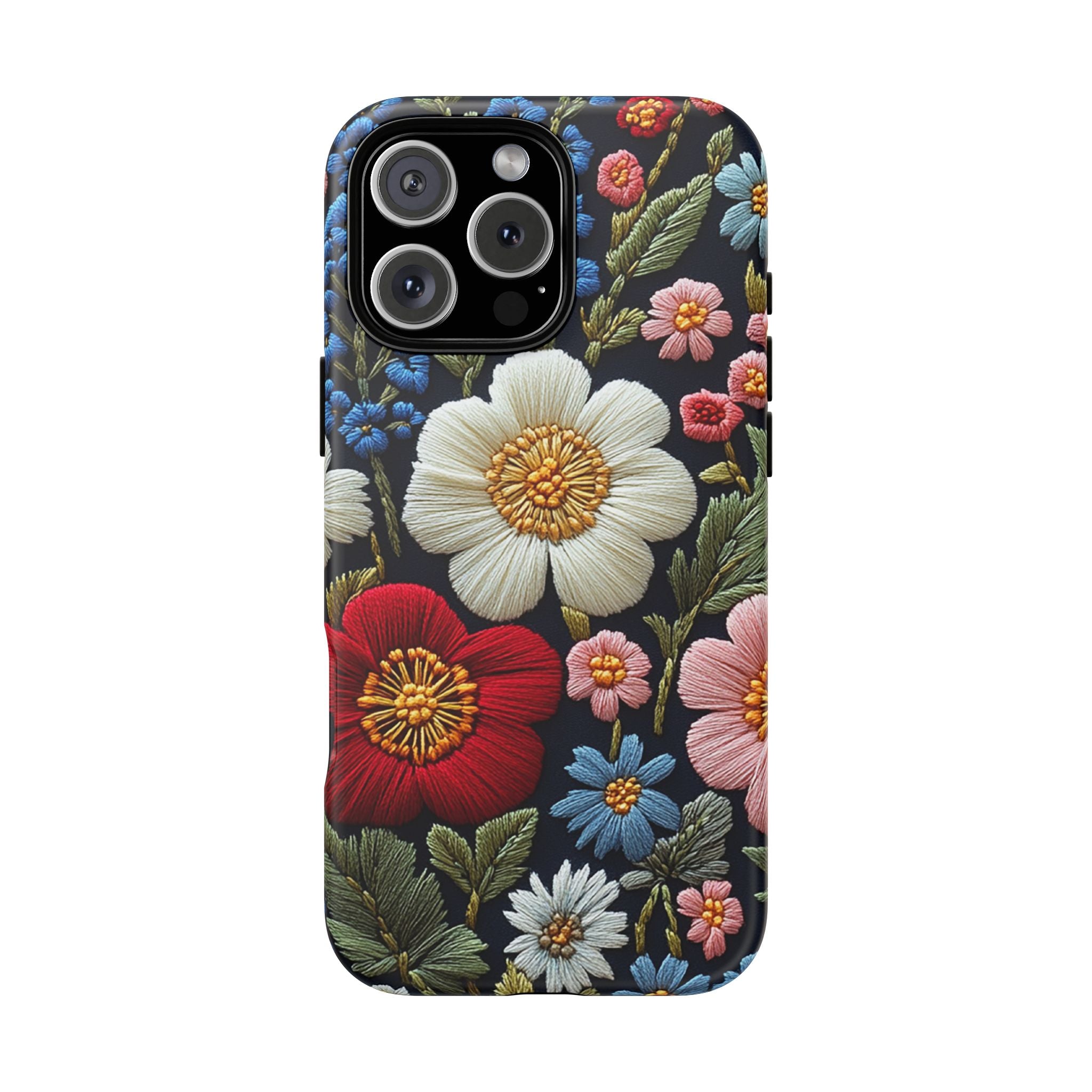 Floral Embroidered Garden iPhone Case
