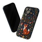 Fox Moon iPhone Case | Whimsical Floral Night Woodland Protective Case