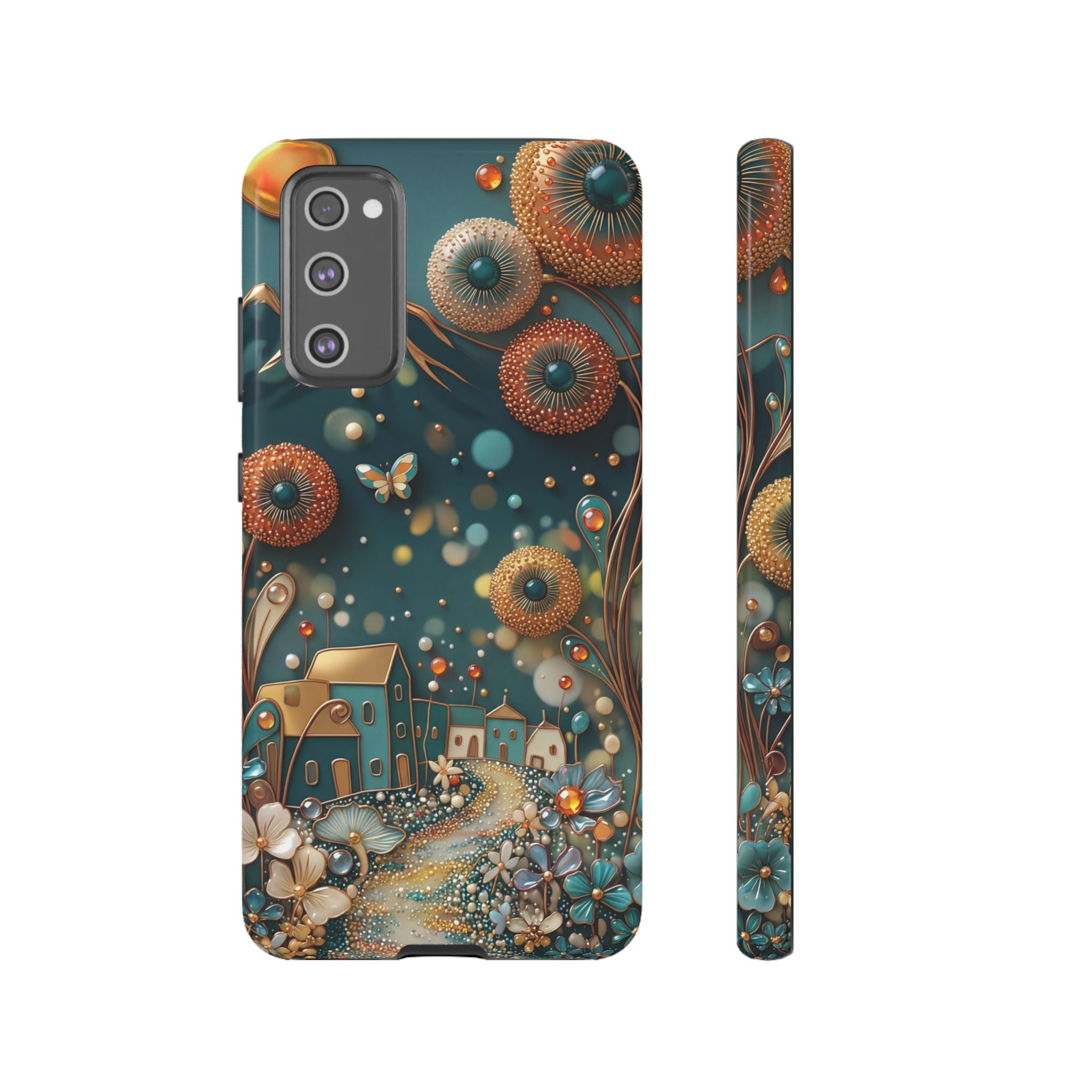 Whimsical Night Village Samsung Galaxy Case