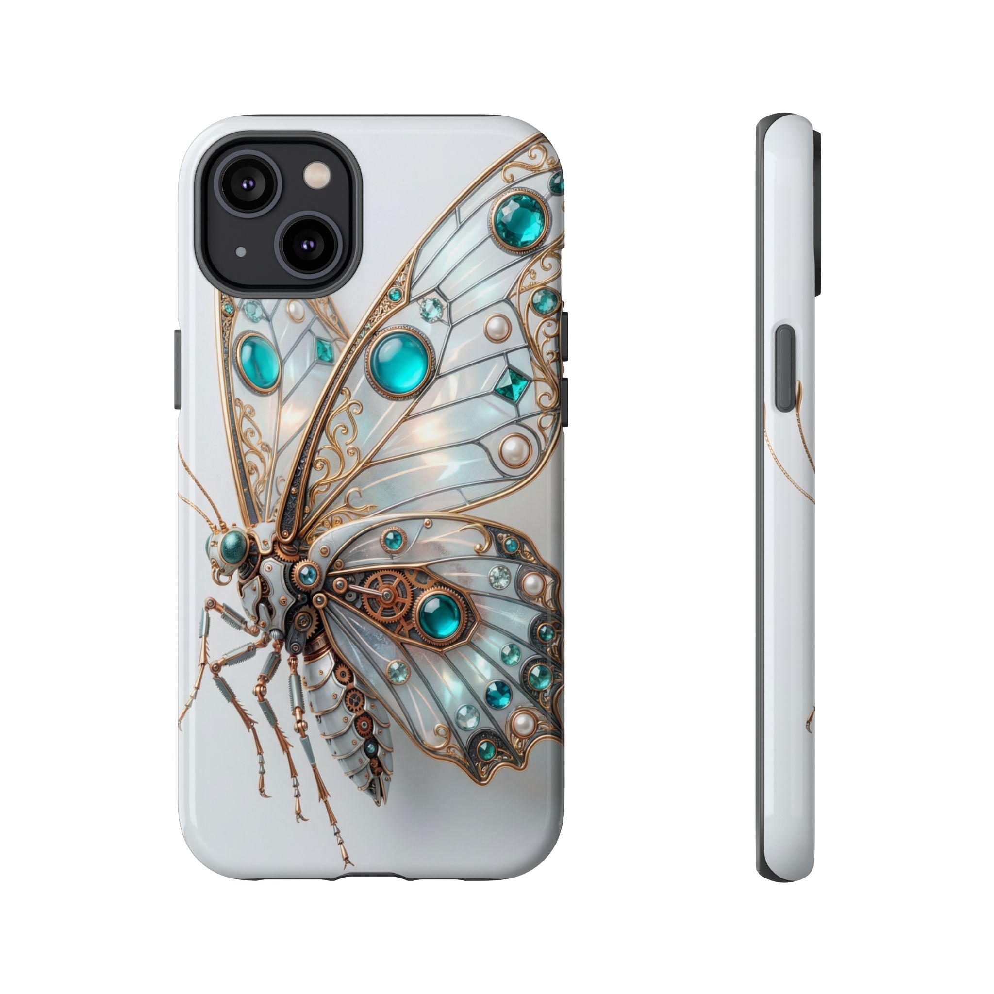 Butterfly Gem Phone Case — Steampunk Teal Jewel iPhone Case