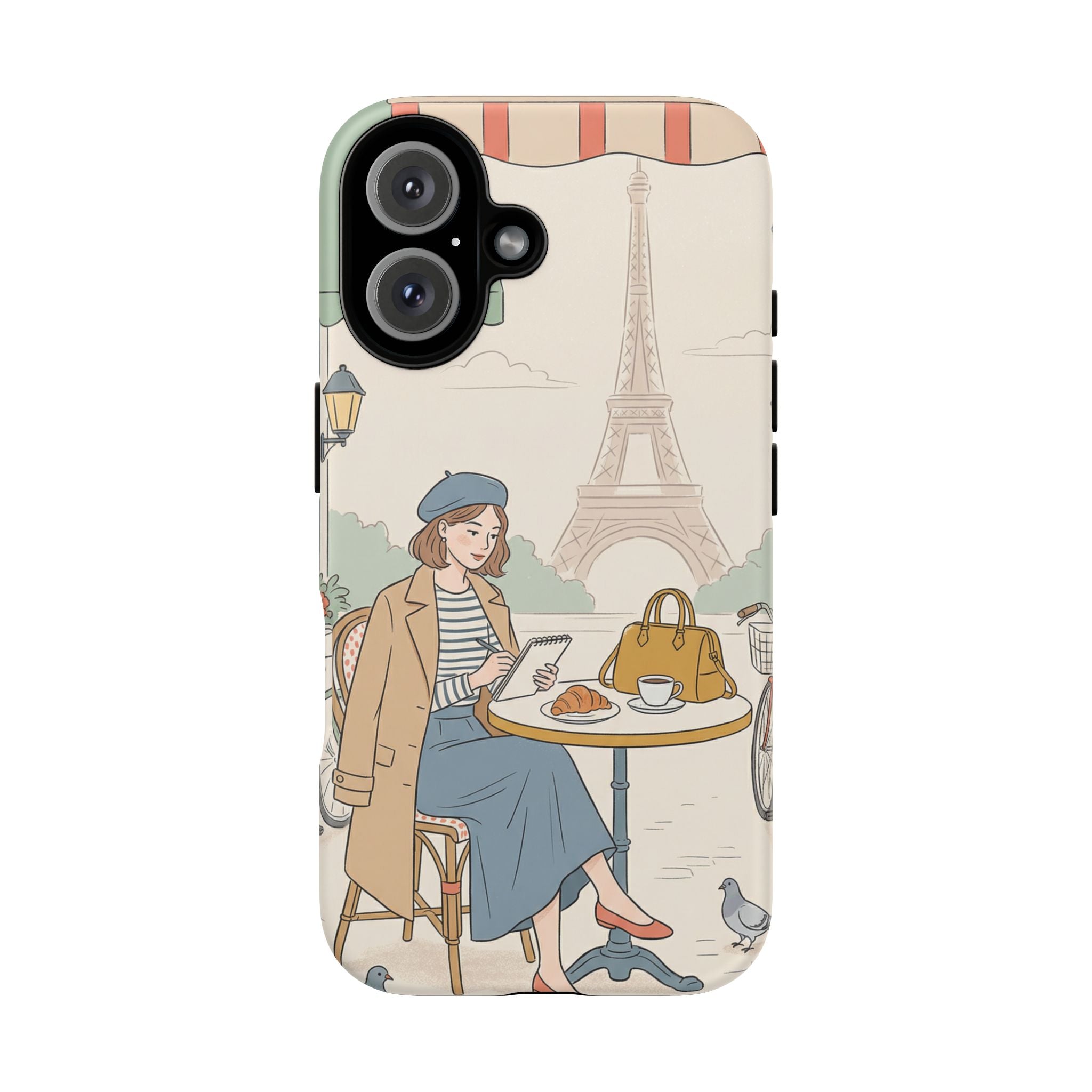 Paris Cafe iPhone Case | Cute Vintage Eiffel Tower Travel