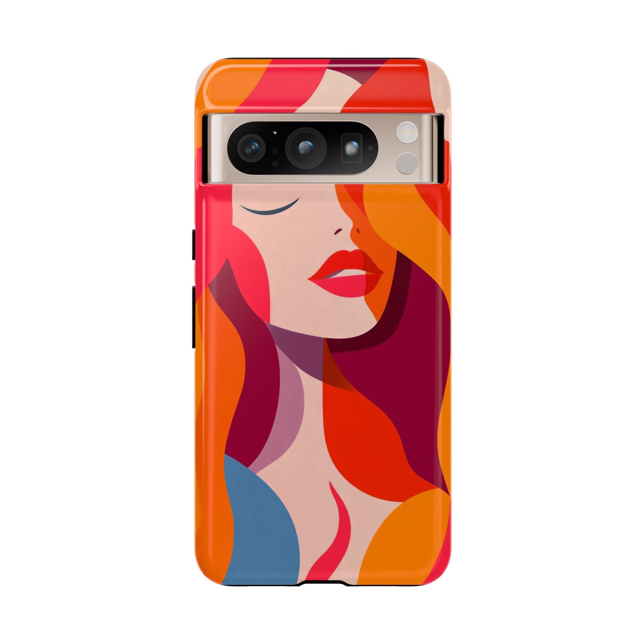Retro Pop Art Woman Google Pixel Case | Bold Colourful Abstract Portrait