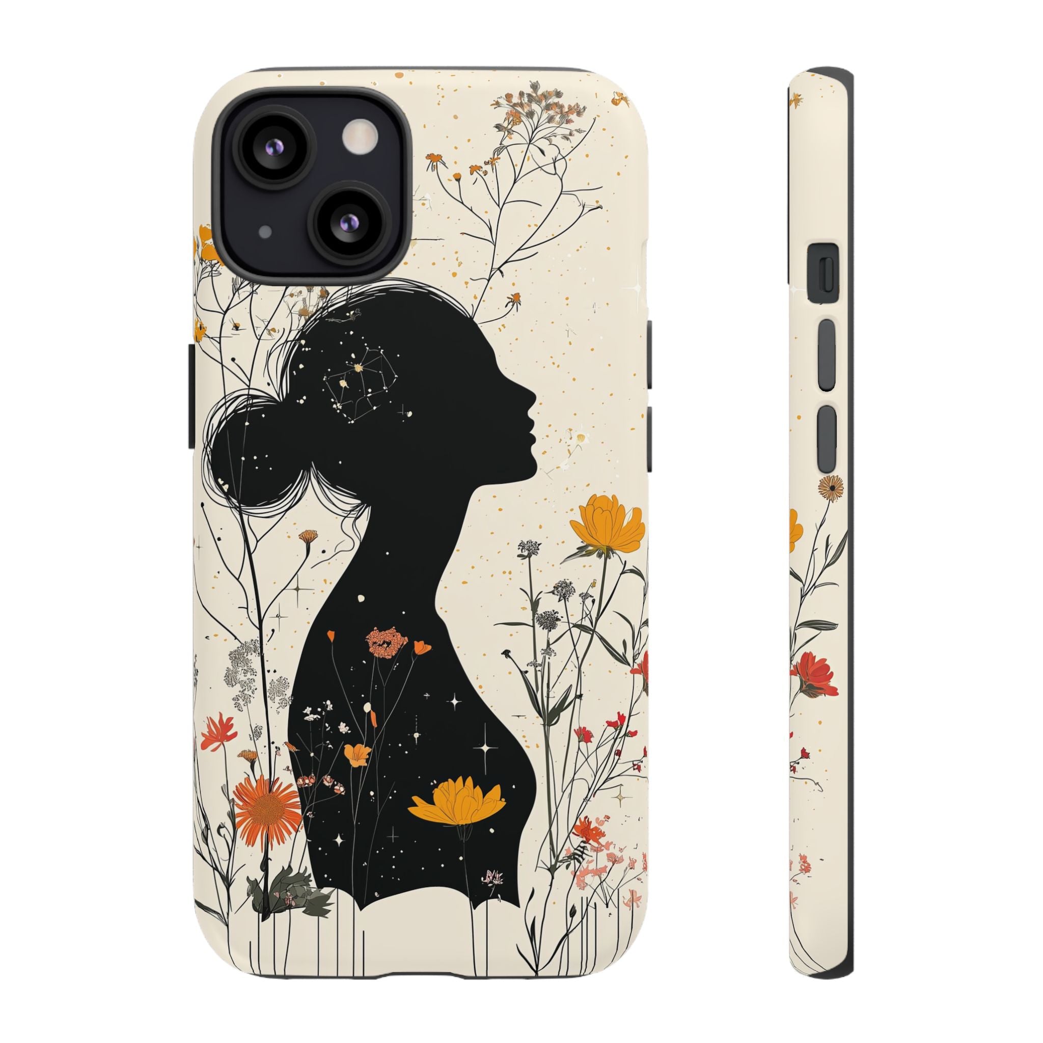 Floral Silhouette iPhone Case | Botanical Woman