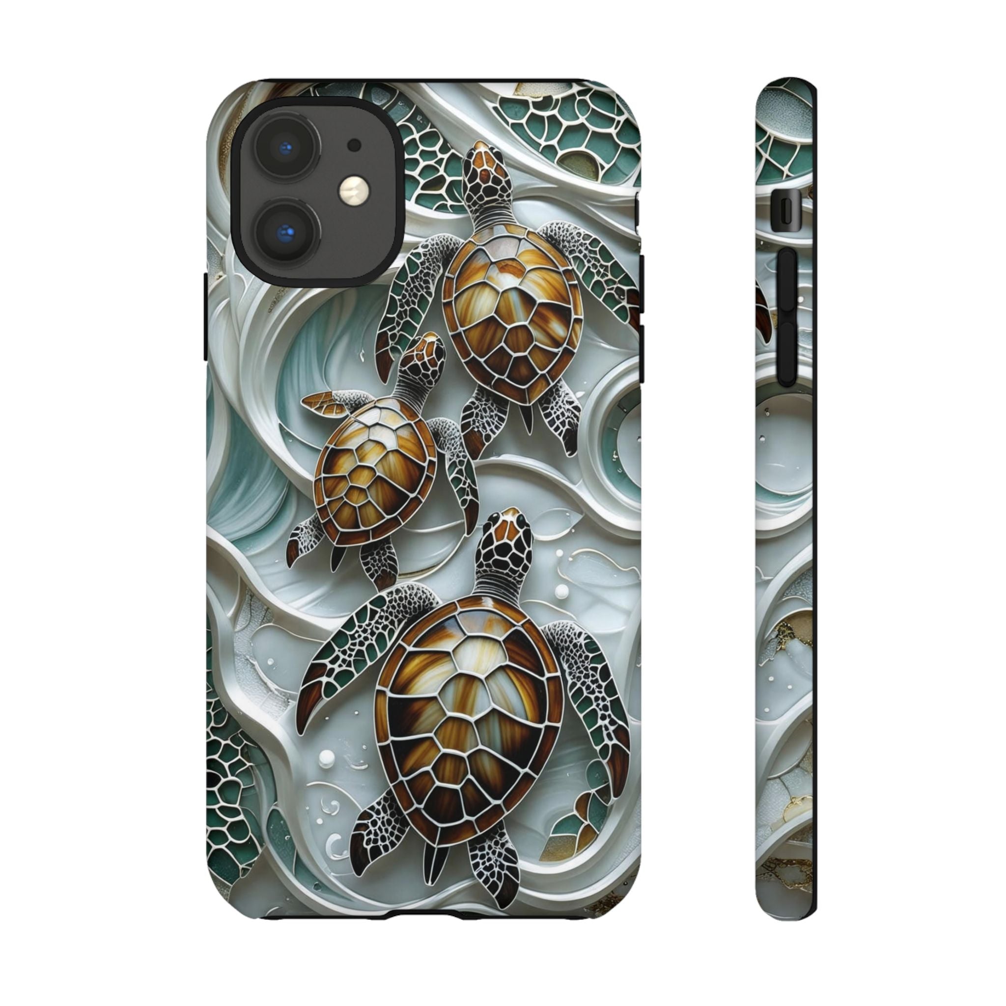 Sea Turtle Phone Case — Ocean Waves Protective iPhone Cover