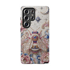 Floral Bee Moon Tough Samsung Galaxy Phone Case | Protective Artistic Phone Cover