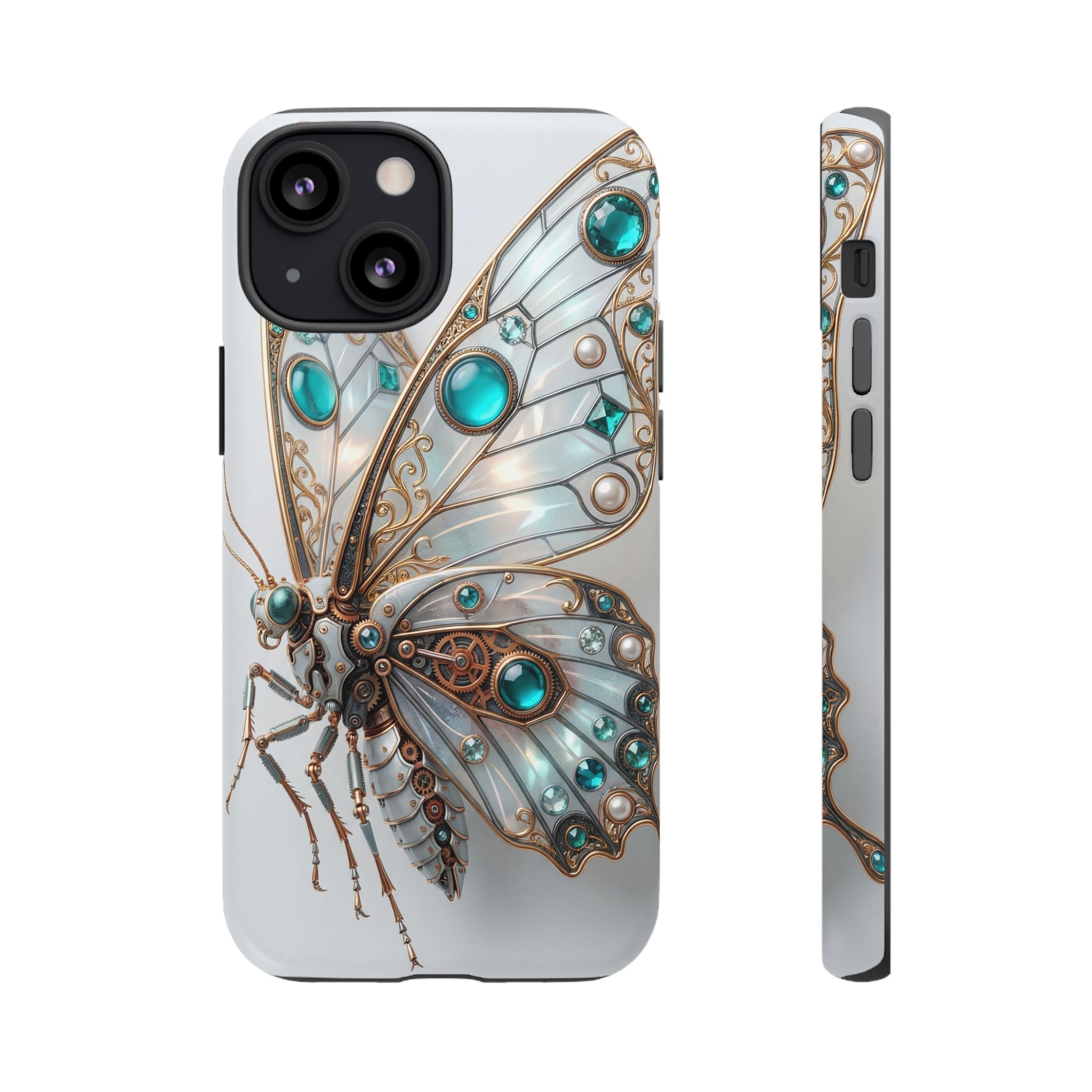 Butterfly Gem Phone Case — Steampunk Teal Jewel iPhone Case