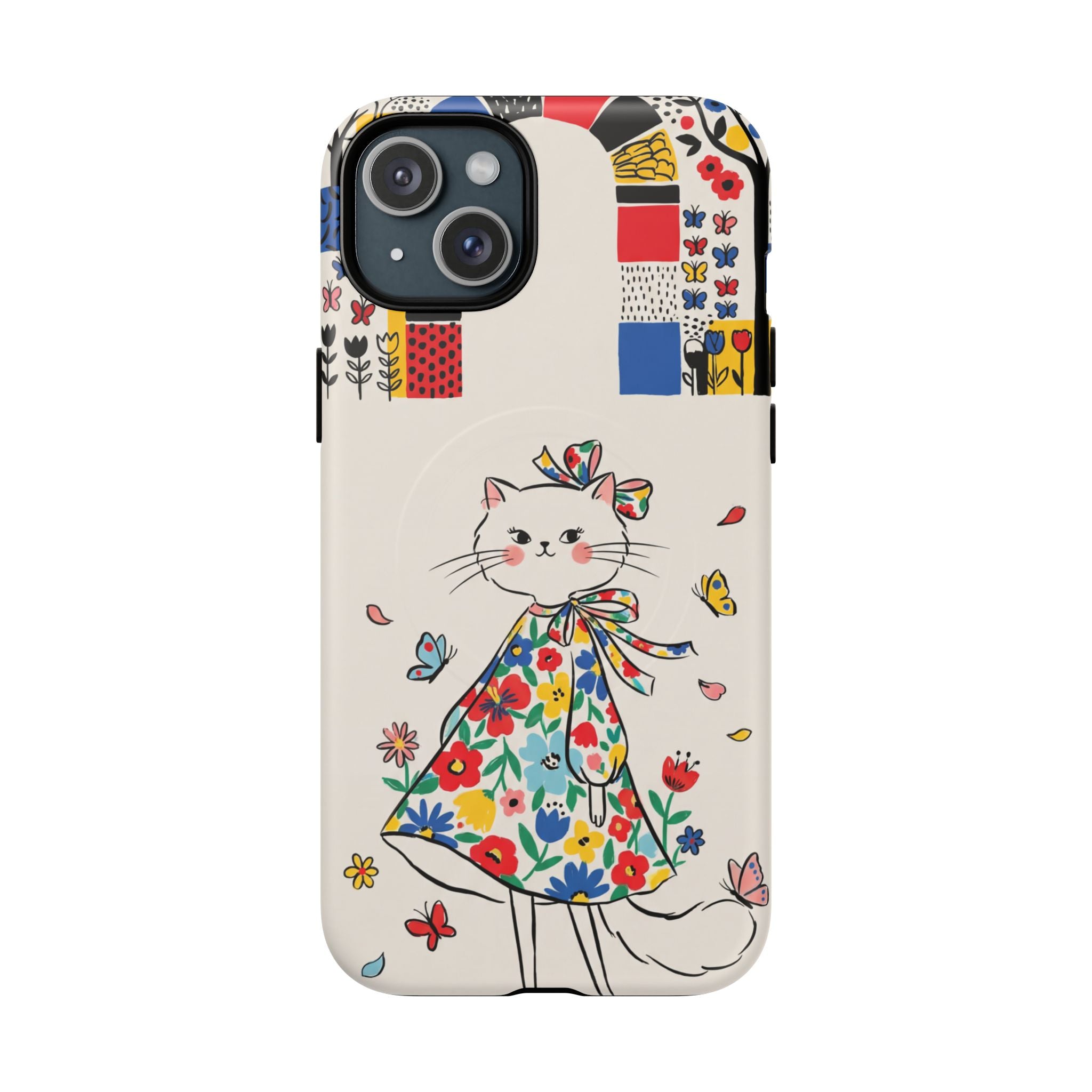 Floral Kitty MagSafe iPhone Case | Cute Cat