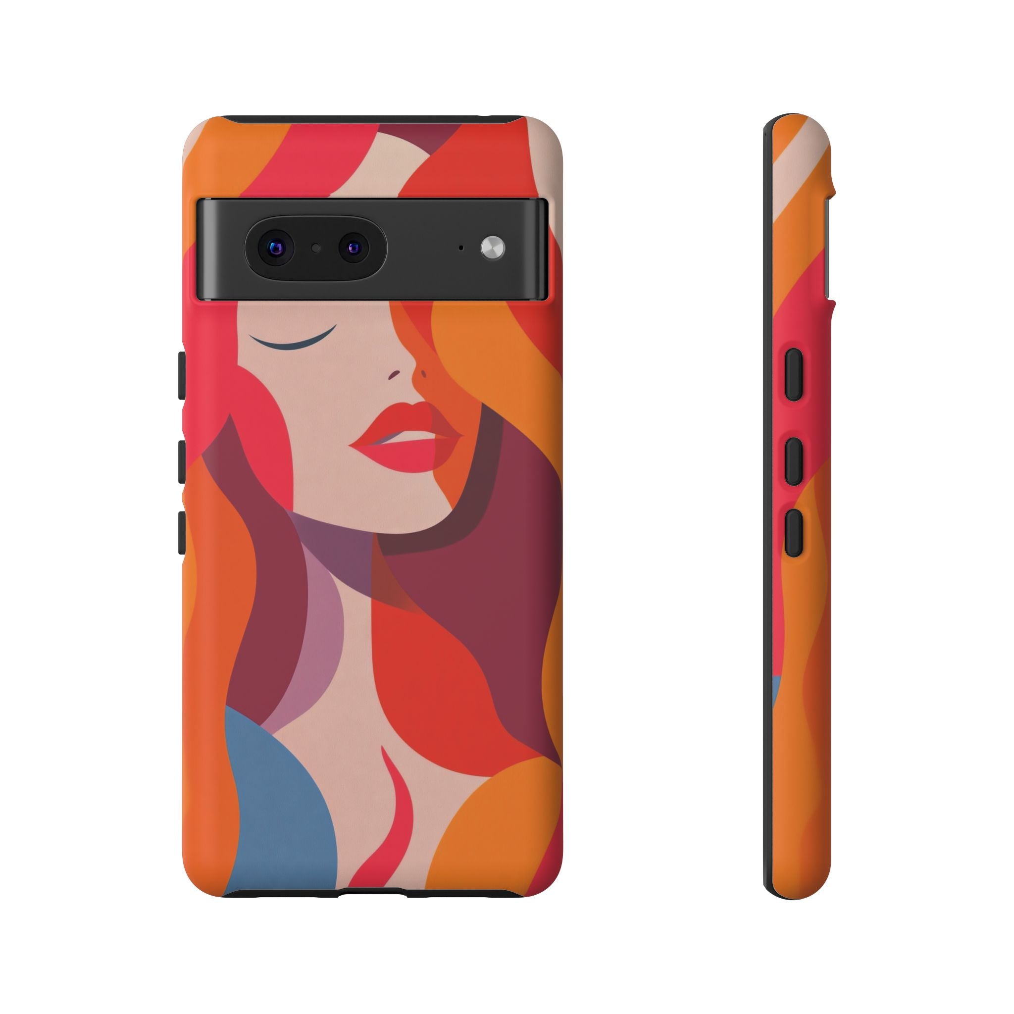 Retro Pop Art Woman Google Pixel Case | Bold Colourful Abstract Portrait