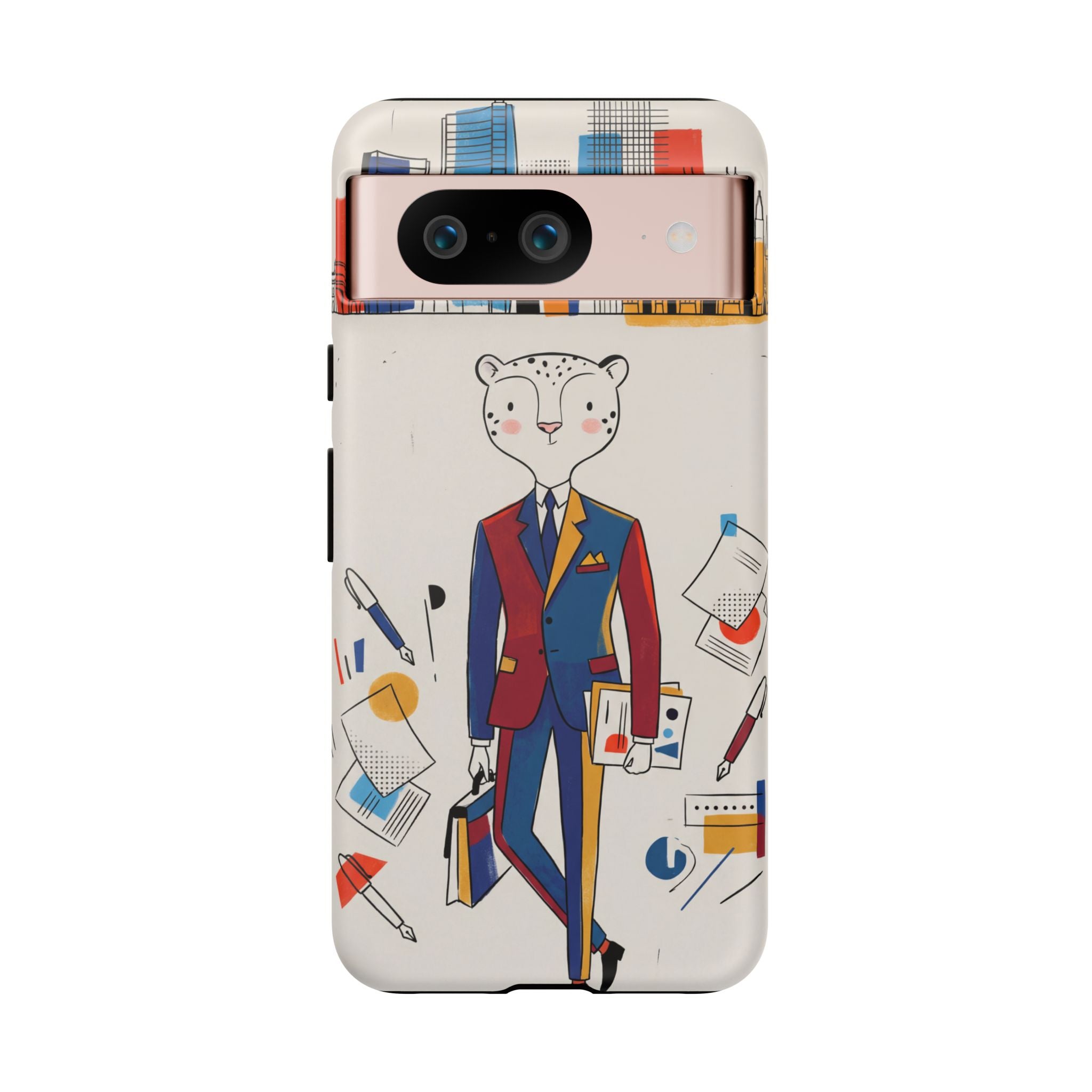 Leopard Executive Google Pixel Phone Case | Business Chic Illustrated