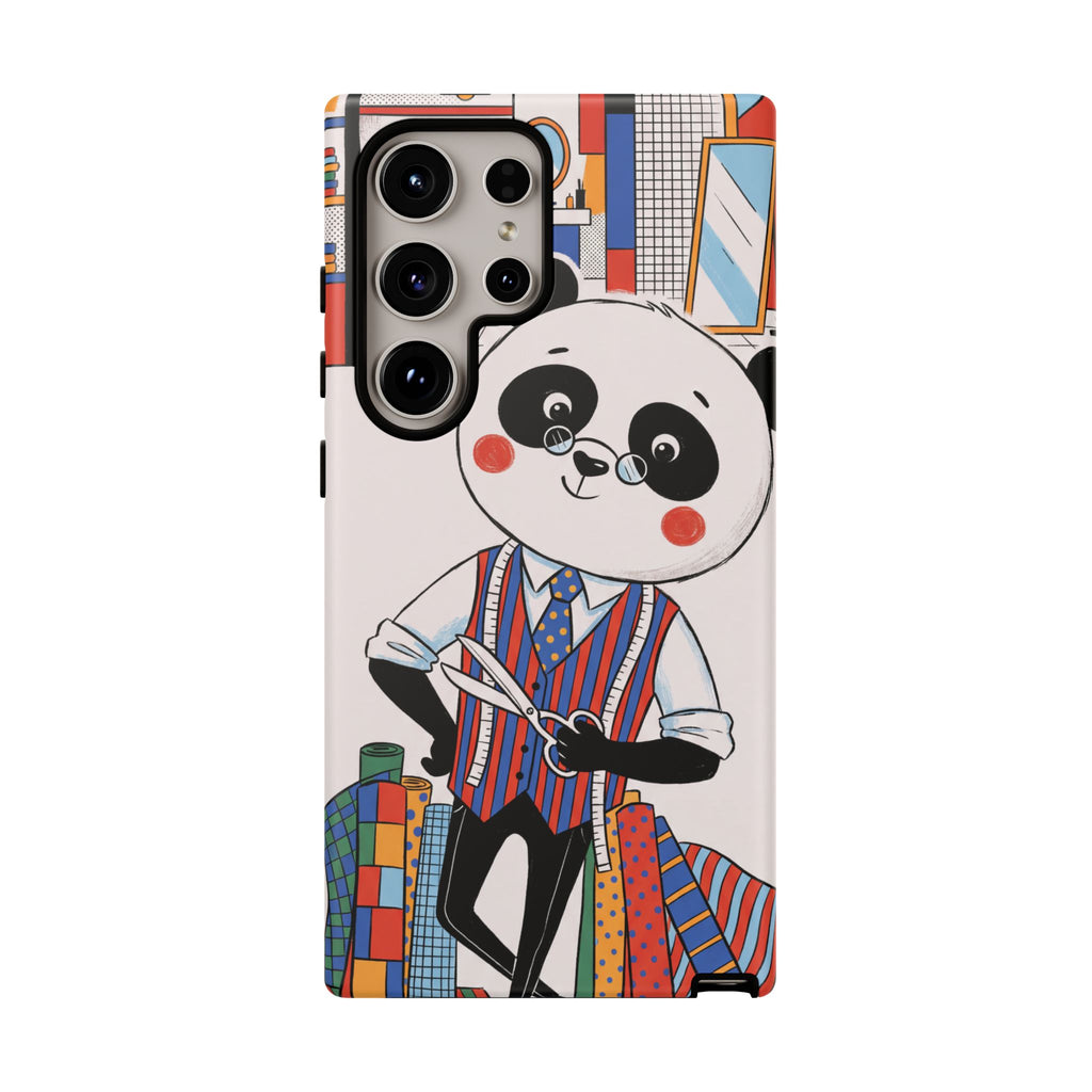 Panda Tailor Samsung Galaxy Phone Case | Cute Seamstress Cartoon