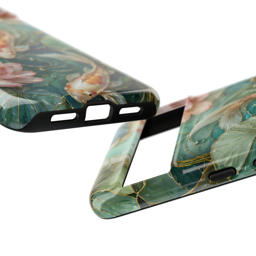 Koi Fish Google Pixel Phone Case | Lotus Pond Art Cover