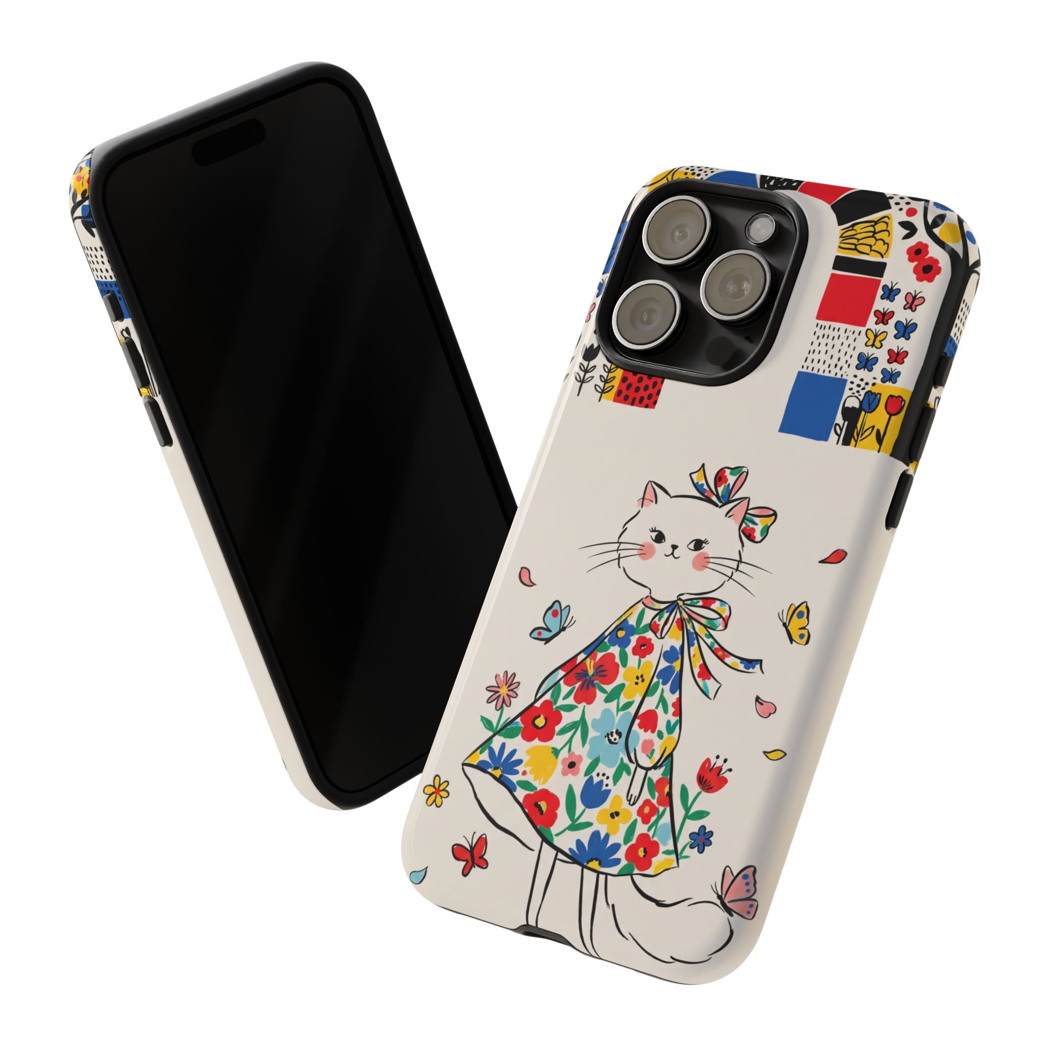 Floral Kitty iPhone Case | Cute Cat