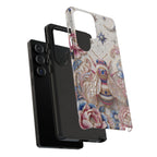 Floral Bee Moon Tough Samsung Galaxy Phone Case | Protective Artistic Phone Cover