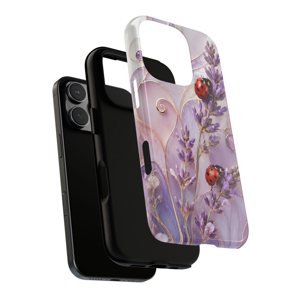 Lavender Ladybug iPhone Case | Floral iPhone Case