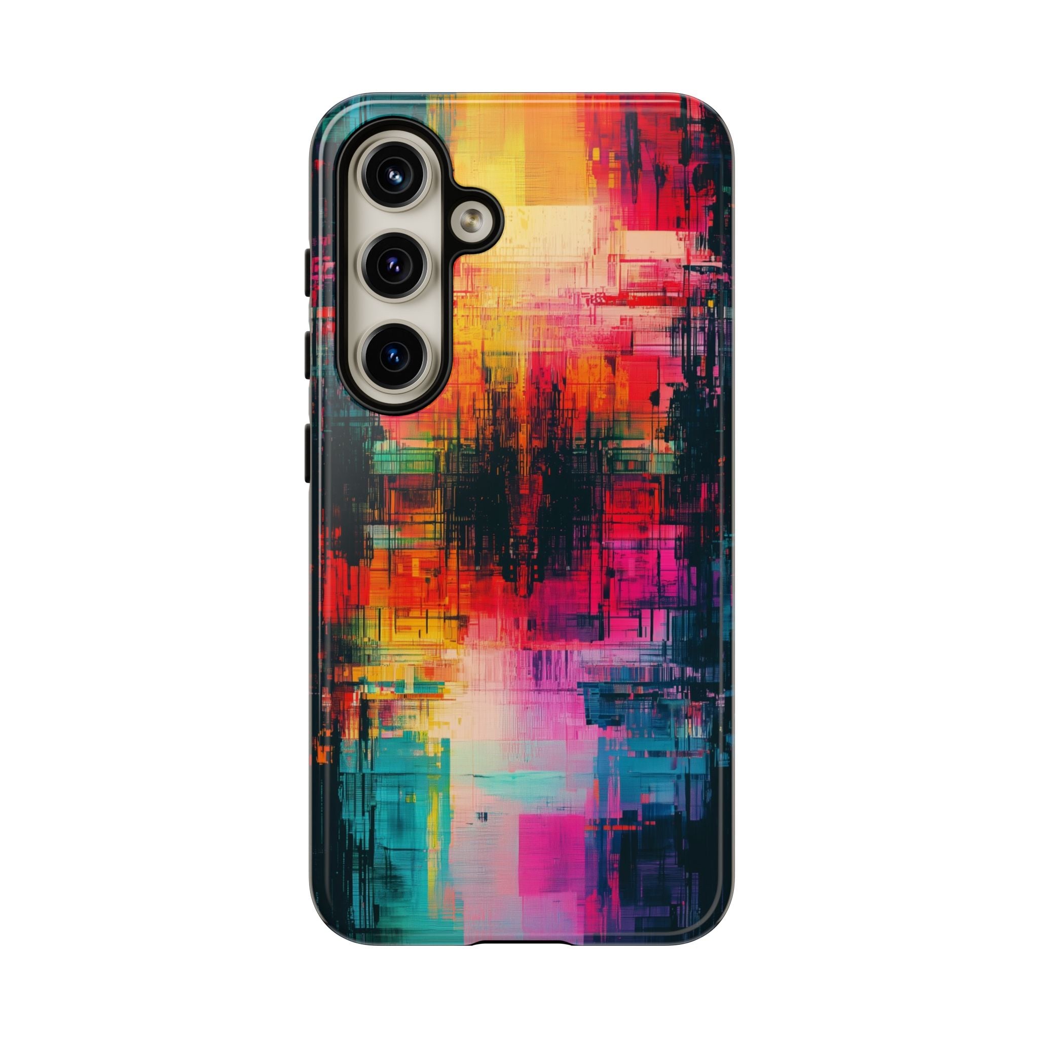 Abstract Neon Glitch Art Tough Samsung Galaxy Case