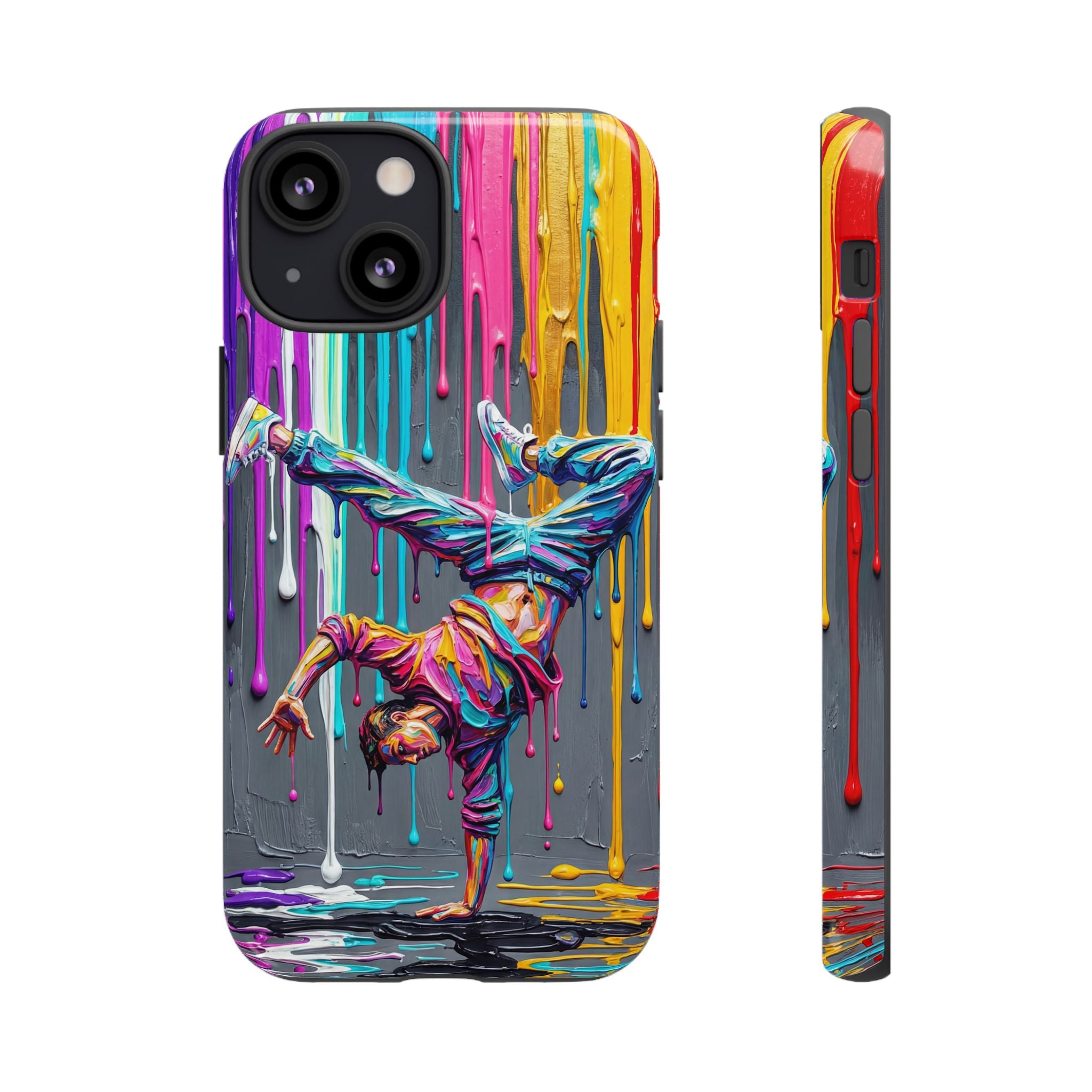 Colorful Breakdancer Graffiti Tough iPhone Case