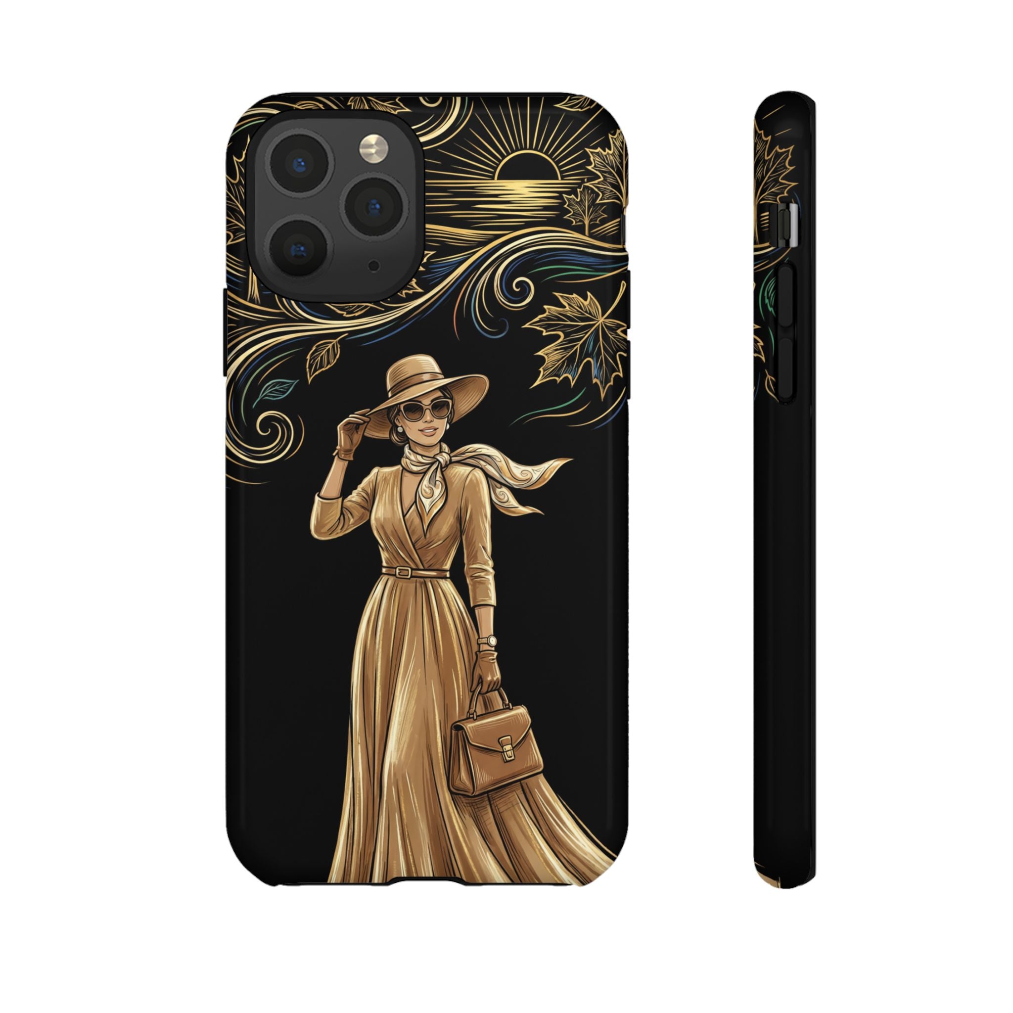 Vintage Autumn Lady iPhone Case
