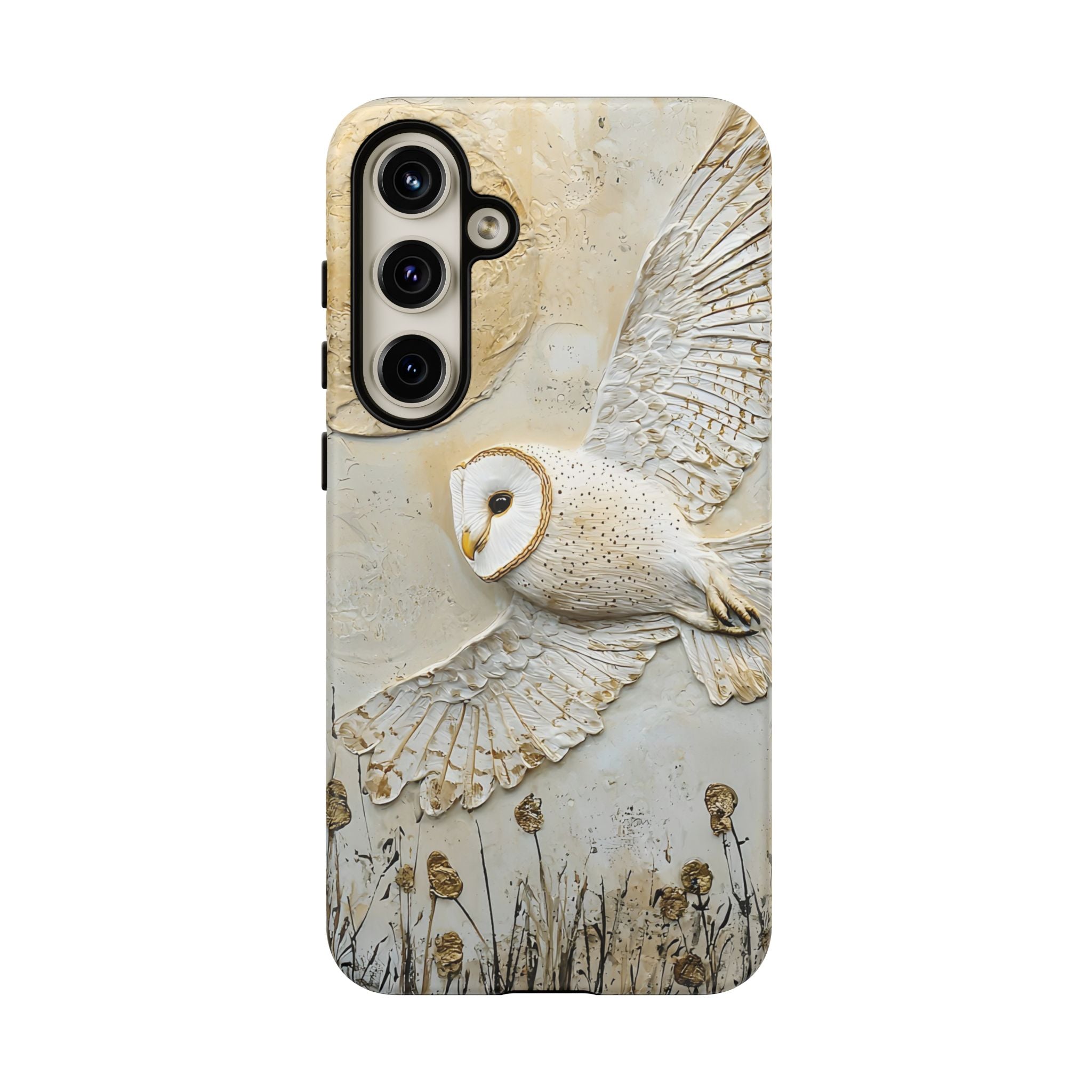 Barn Owl Samsung Galaxy Case — Elegant Flying Owl Wildlife