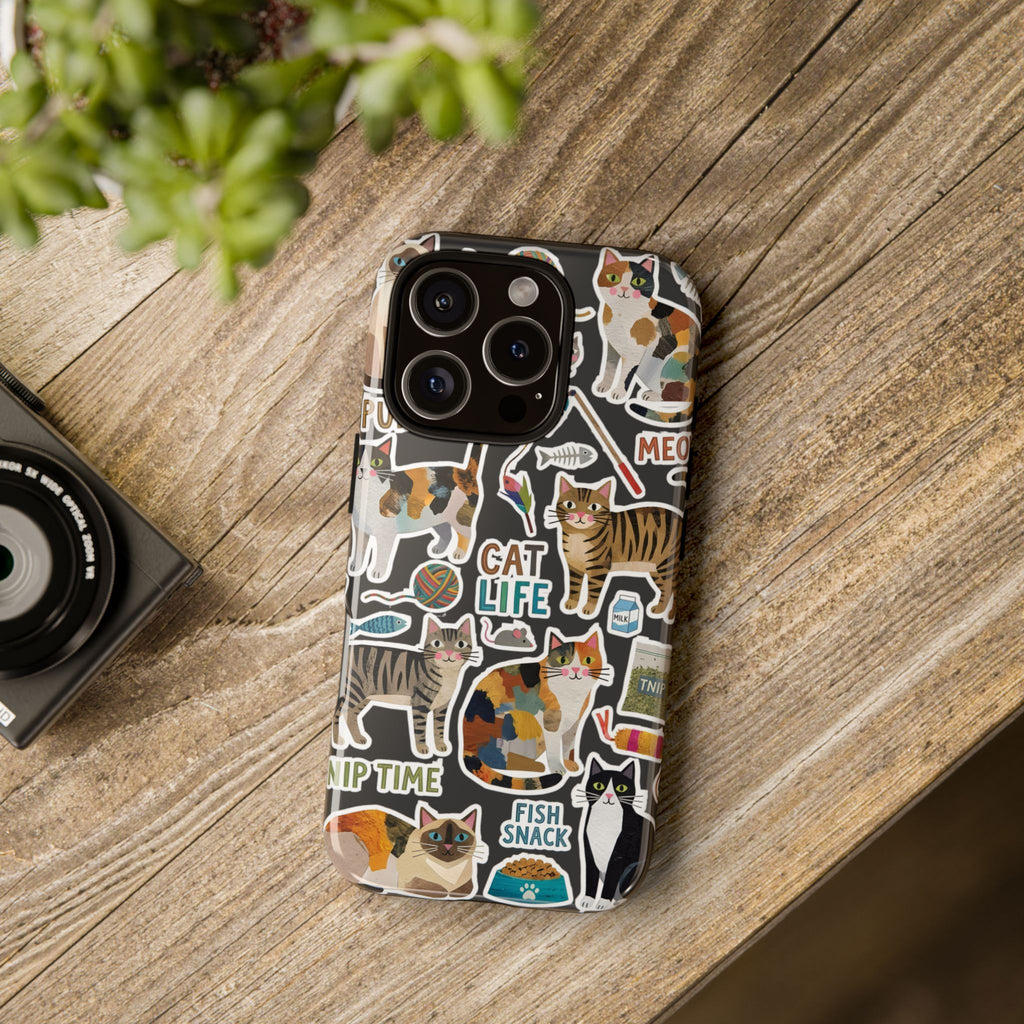 Cute Cats Sticker Tough iPhone Case