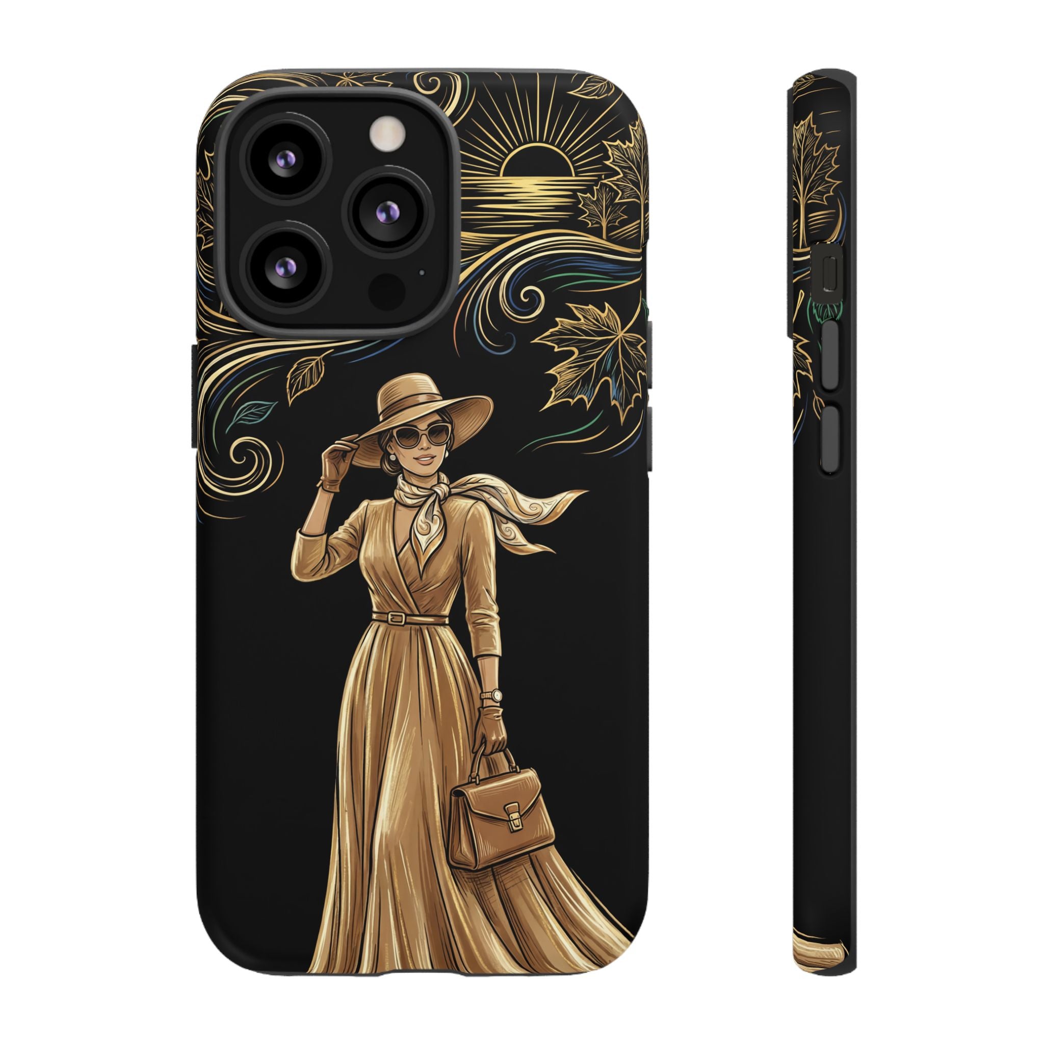 Vintage Autumn Lady iPhone Case