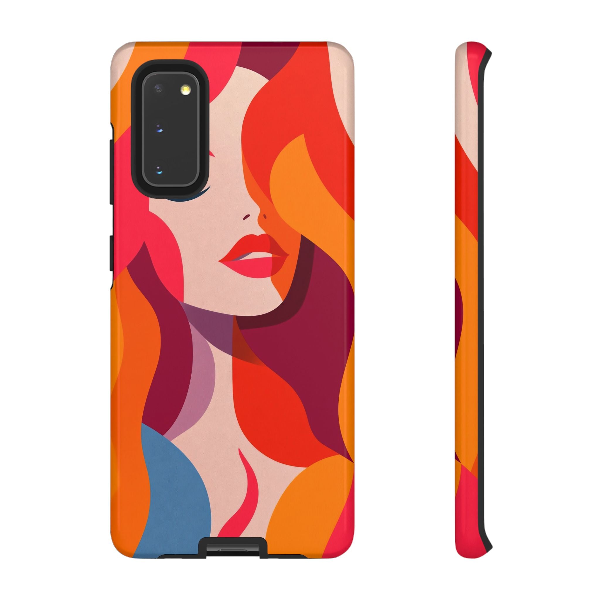 Retro Pop Art Woman Samsung Galaxy Case | Bold Colourful Abstract Portrait