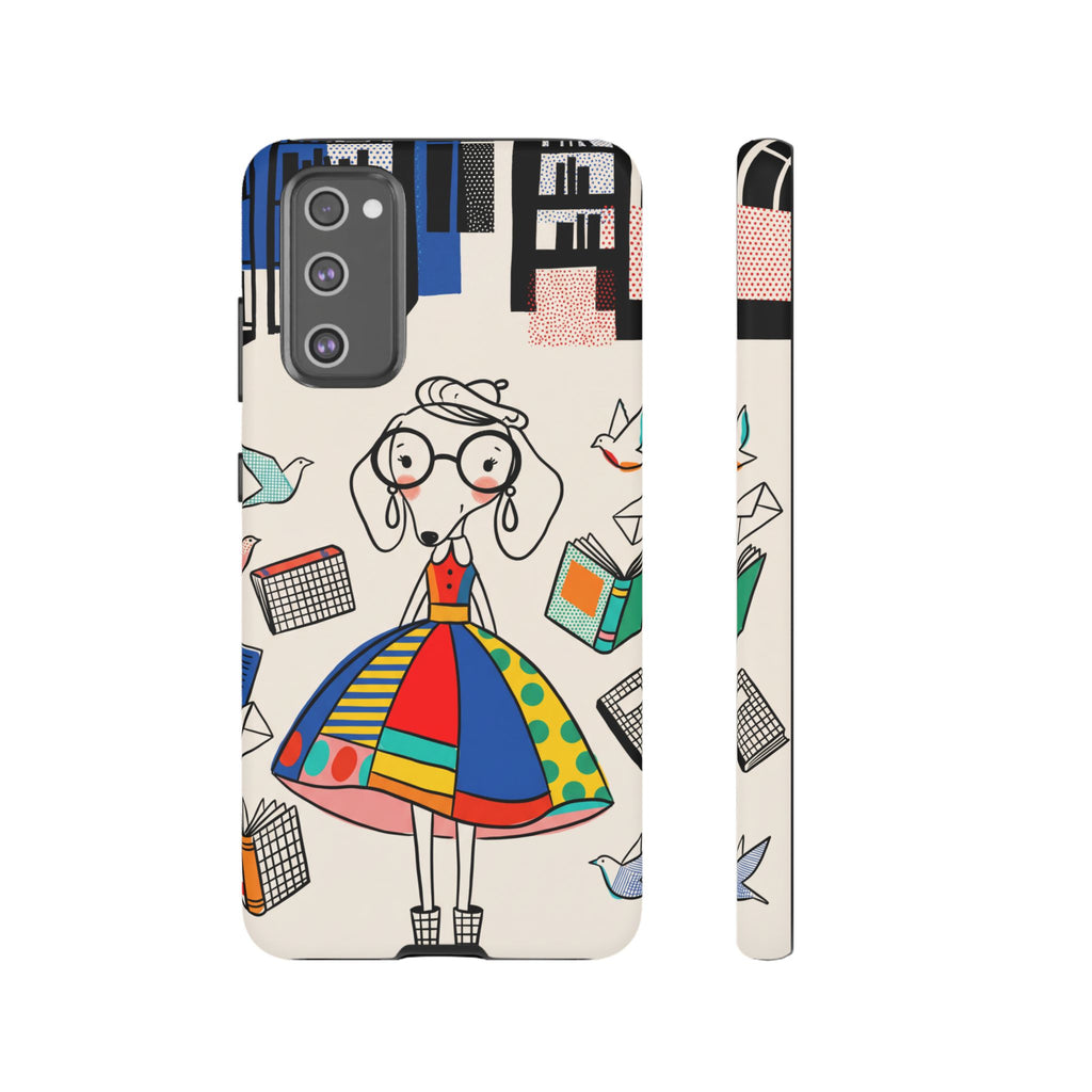 Cute Dachshund Dog Illustration Samsung Galaxy Phone Case