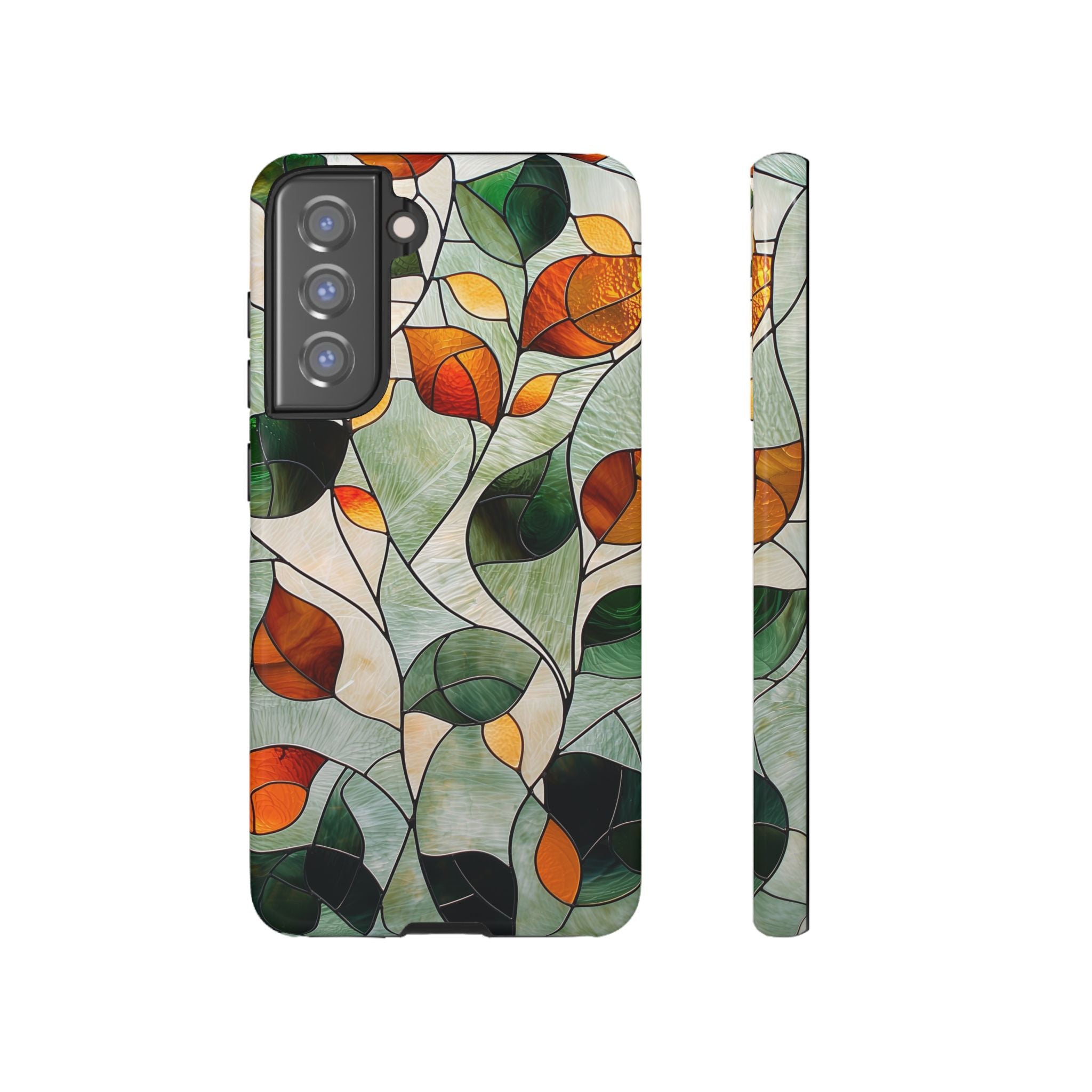 Autumn Stained Glass Leaf Samsung Galaxy Case
