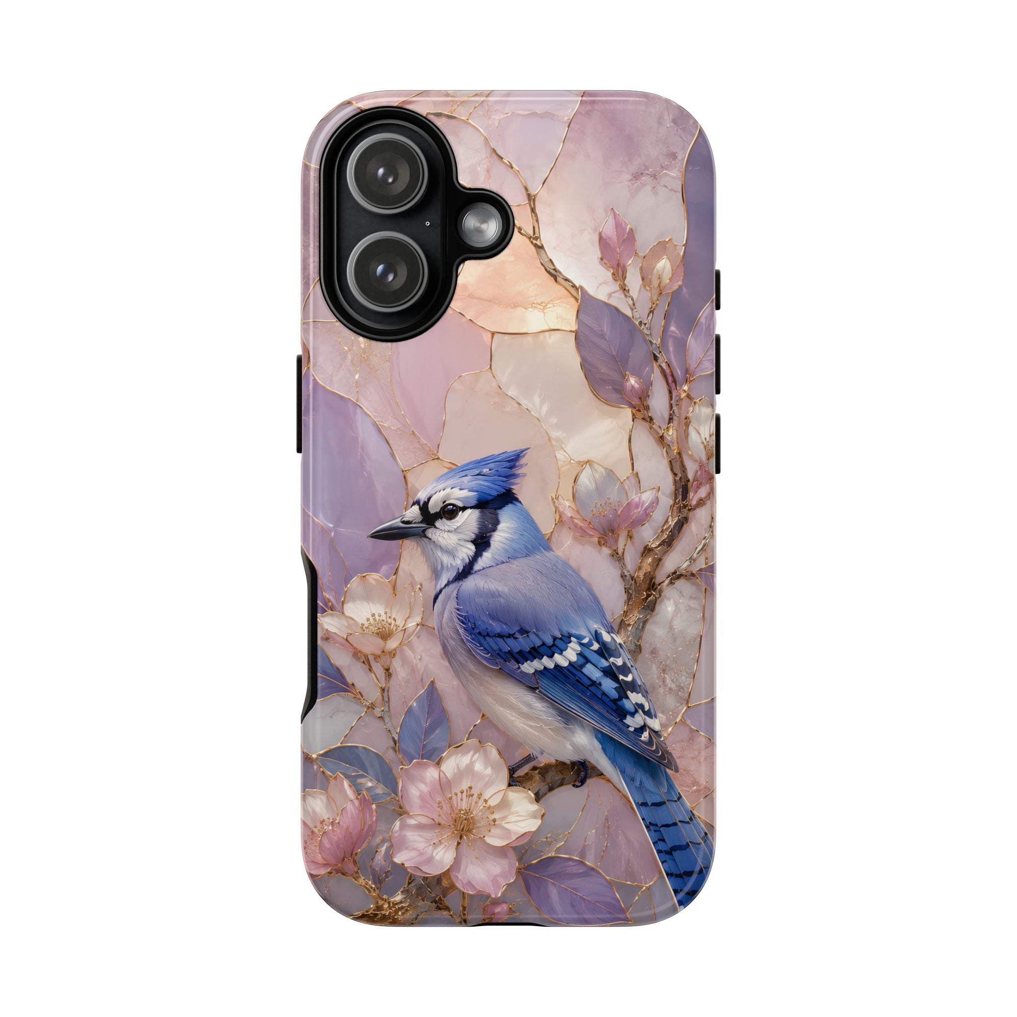 Blue Jay iPhone Case | Bird Floral iPhone Case