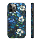 Floral Stained Glass iPhone Case – Blue Garden