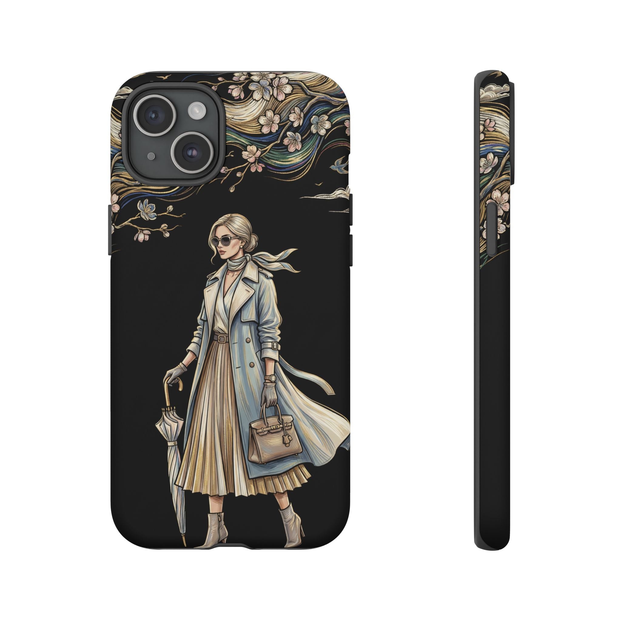 Vintage Chic iPhone Case | Stylish Woman Illustration