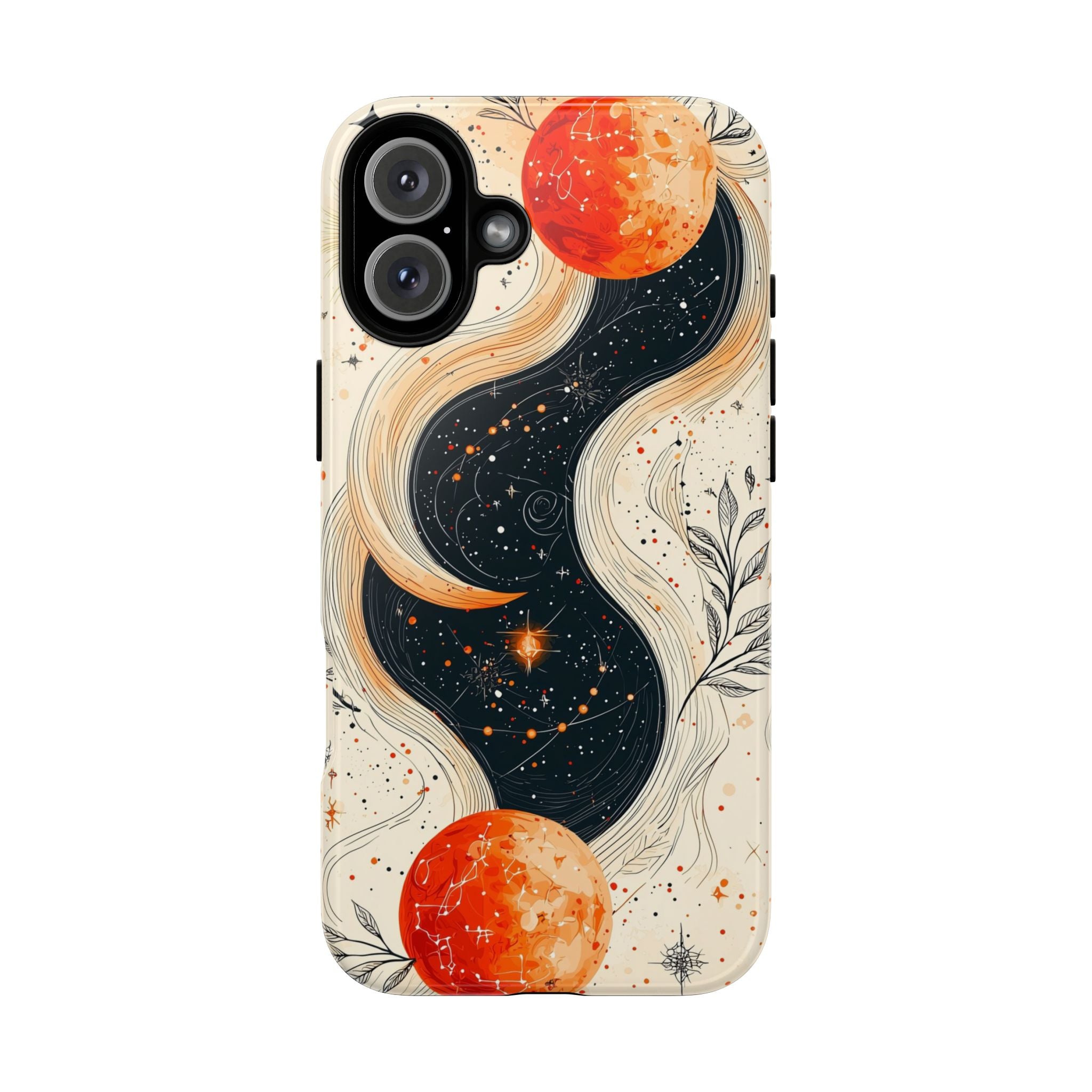 Astrology Galaxy iPhone Case | Red Moon Celestial