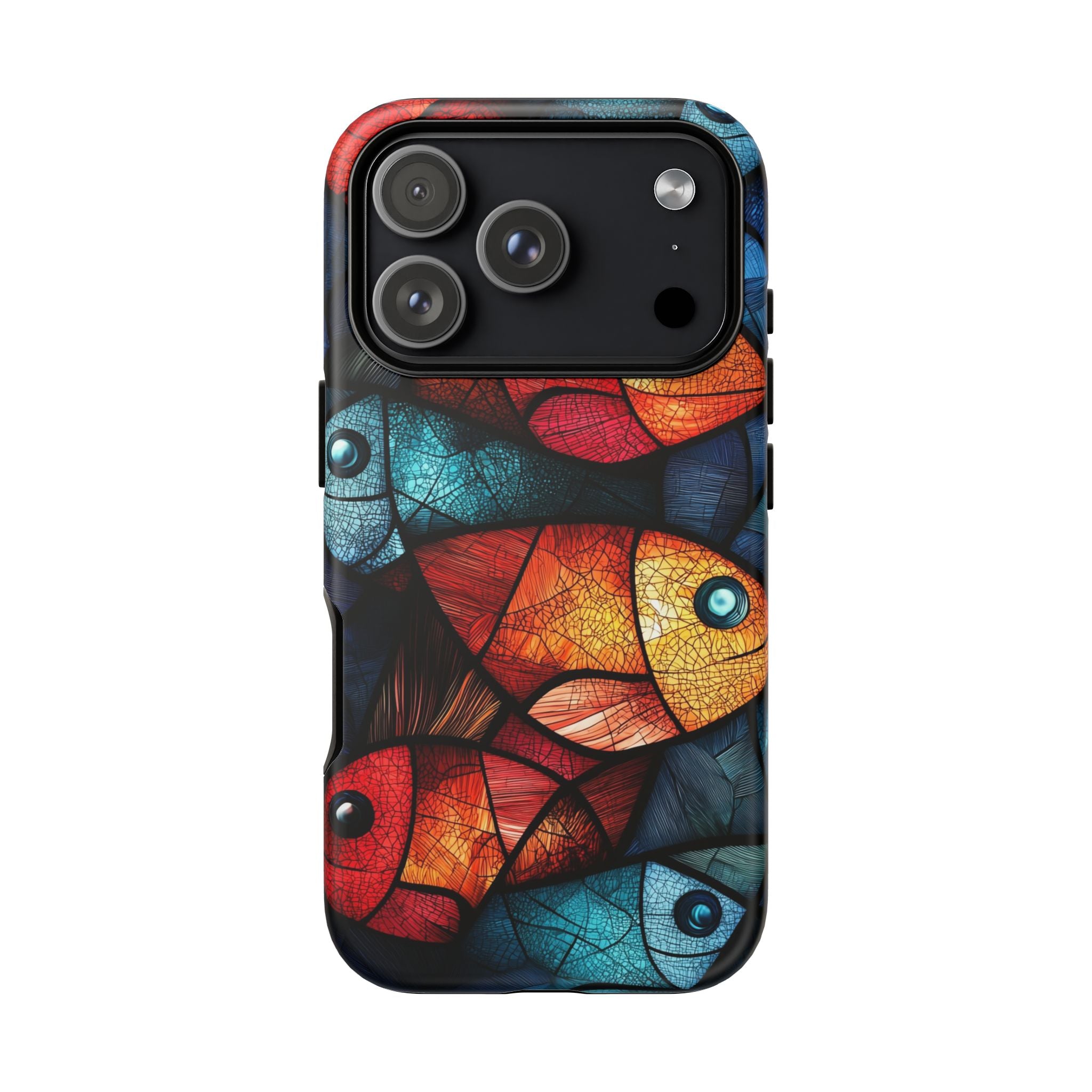 Fish Mosaic Tough iPhone Case — Colourful Artistic Fish Pattern