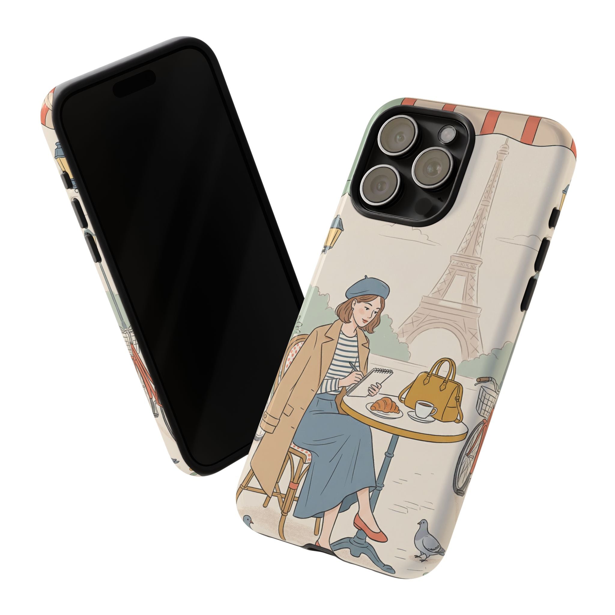 Paris Cafe iPhone Case | Cute Vintage Eiffel Tower Travel